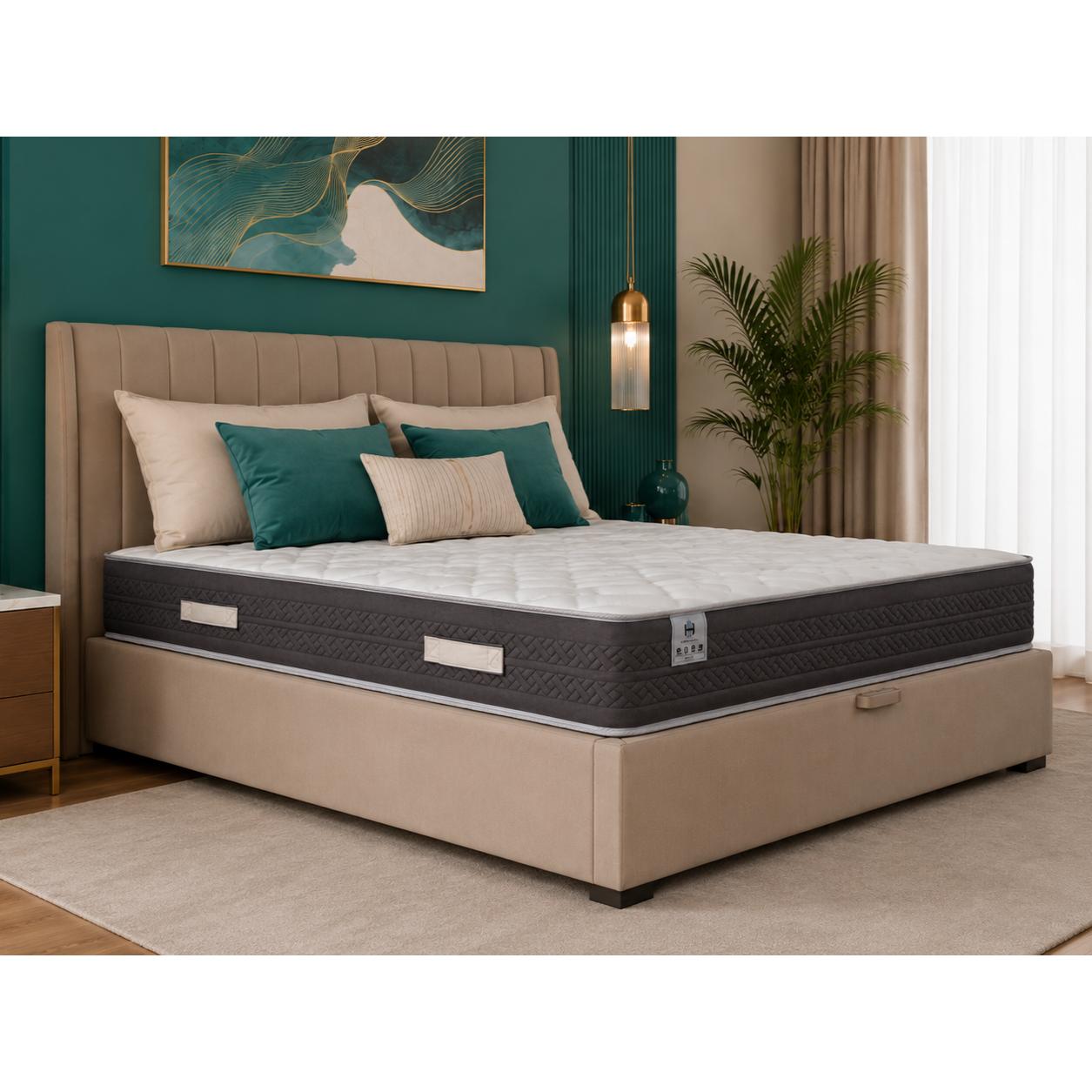 CHESTIA Poseidón Colchón de Muelles Ensacados y Viscoelástica Premium - Firmeza Media Alta - Altura 27 cm - Oeko Tex - Reversible, Transpirable y Antiácaros - Hecho en España