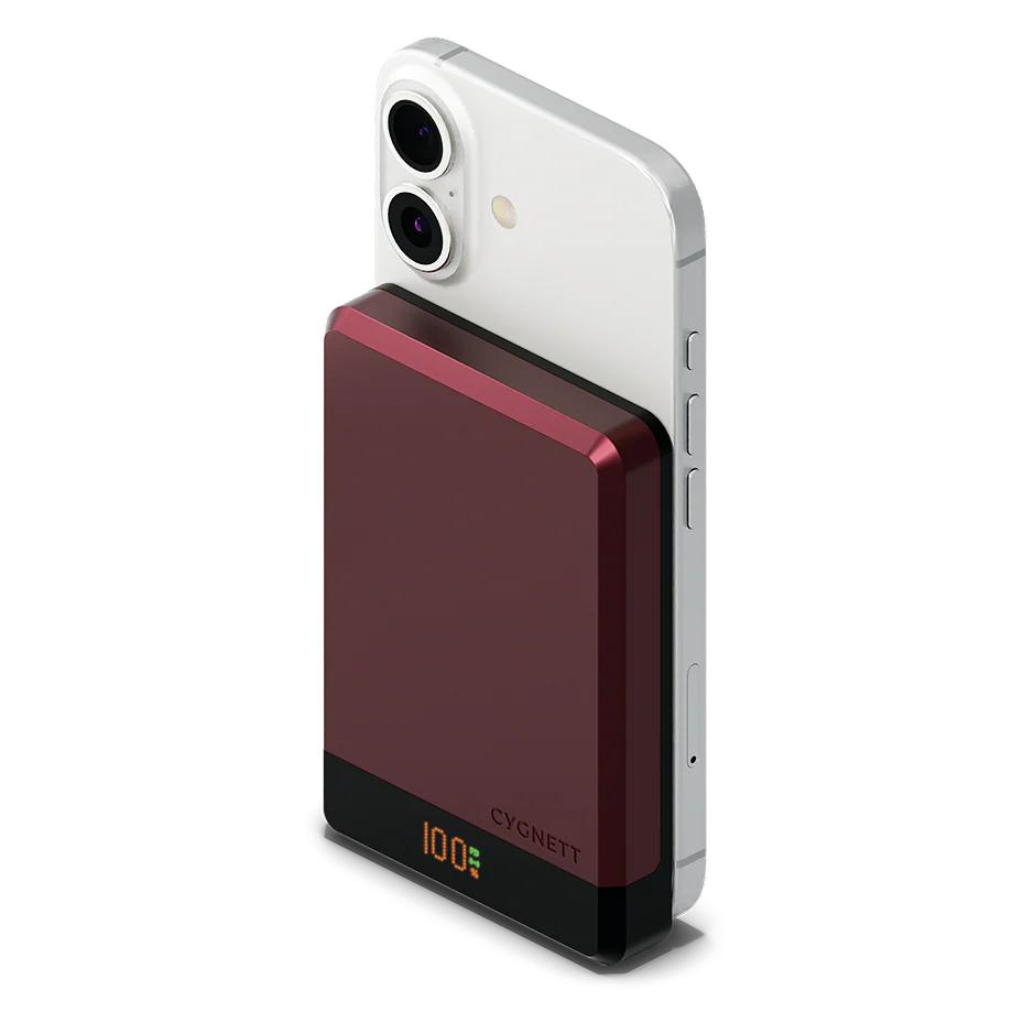 Cygnett MagSlim 10000 mAh Cargador inalámbrico Color cereza
