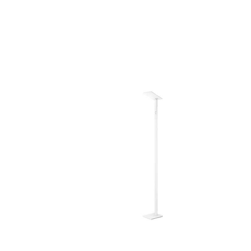 Lámpara de pie LED QUADRA Blanca de metal Al.180 cm Perenz