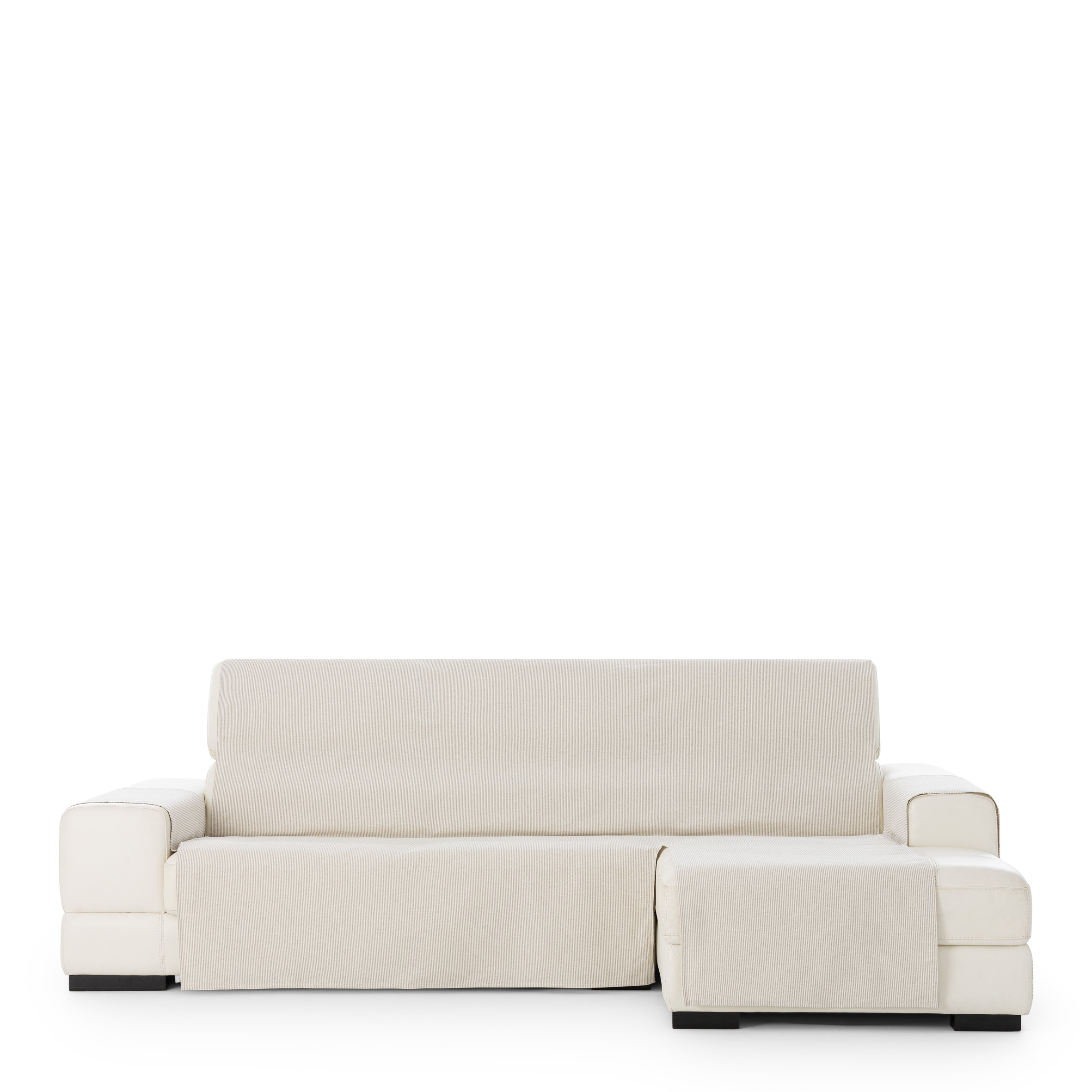Funda de sofa chaise longue m/3 aqua derecha (Mirando de frente) c/16 extra, Tamaño extra derecha, 170x310x110cm, Fábricada en España