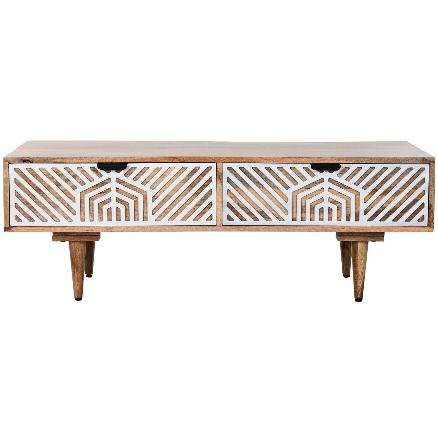 Mesa Centro Mango 115X60X40 Blanco - Fijalo - El mejor complemento para tu hogar.