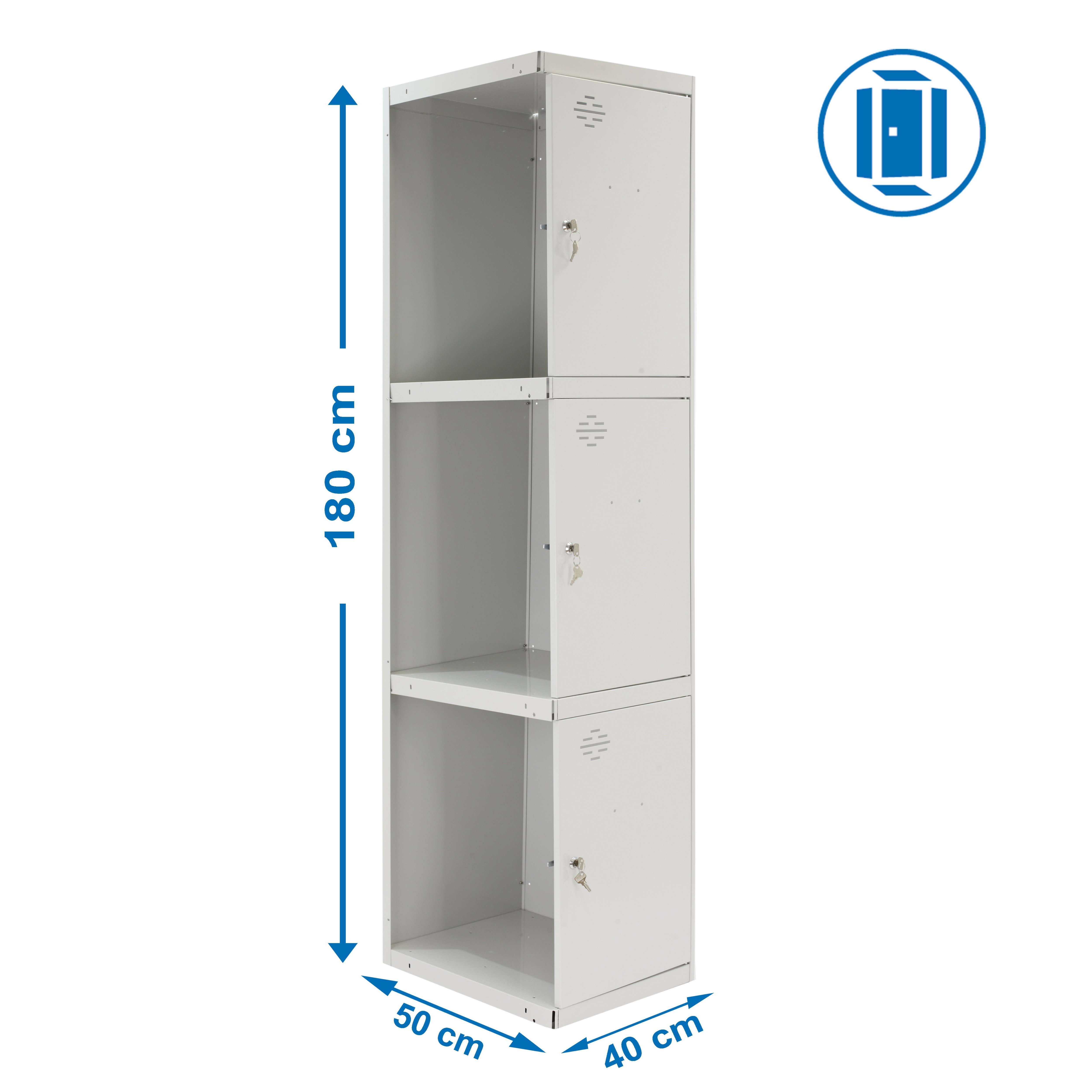 Estantería SIMONRACK Simonlocker prof.dism.3 puerta 1/3 400 adi gris