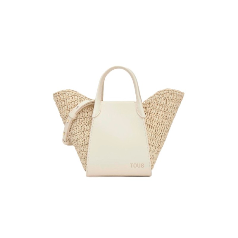 Capazo Pequeño Tous Tulip Rafia Beige 2002438901