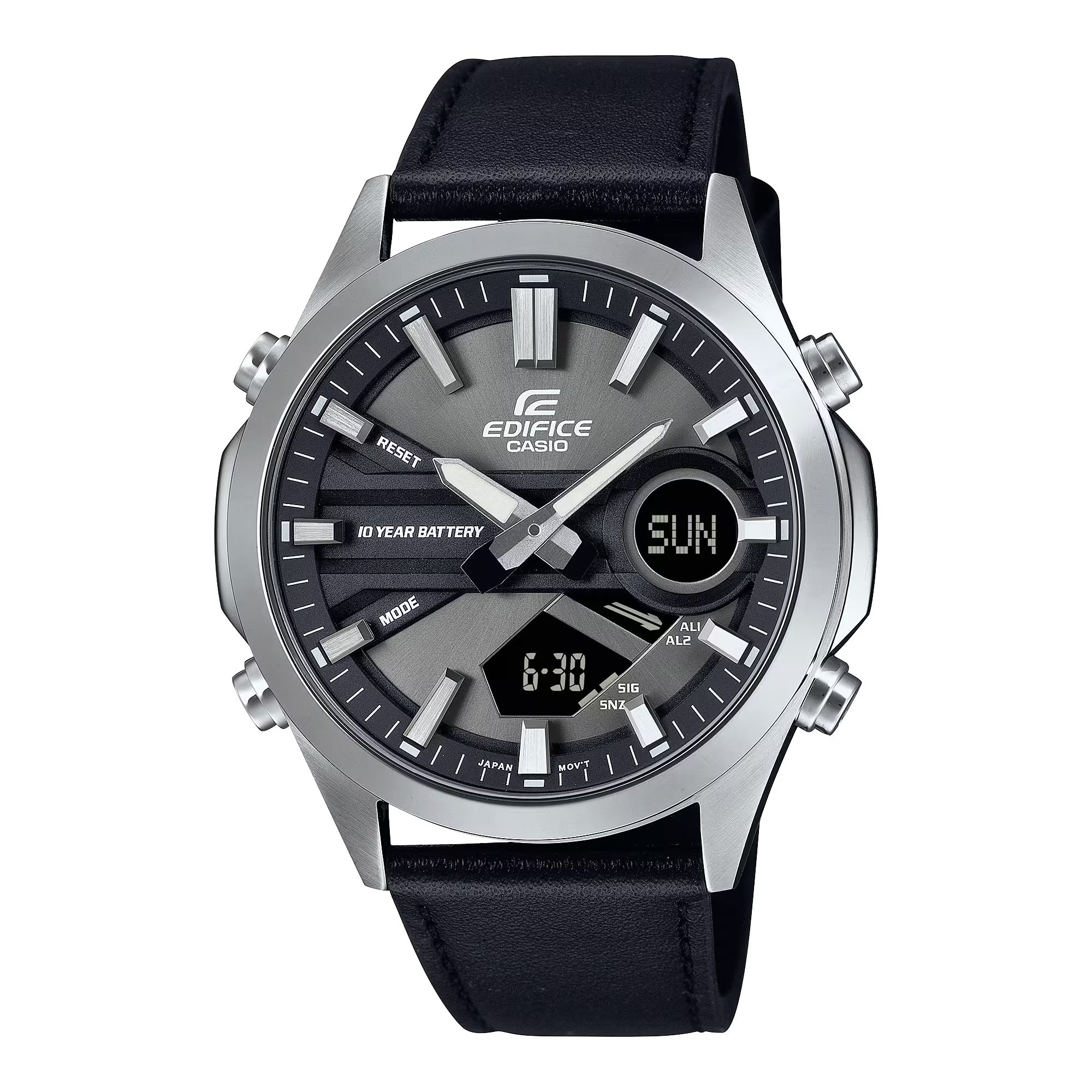 Casio Reloj Hombre Analogico/digital Cuarzo con Correa de Cuero EFV-C120L-8AEF