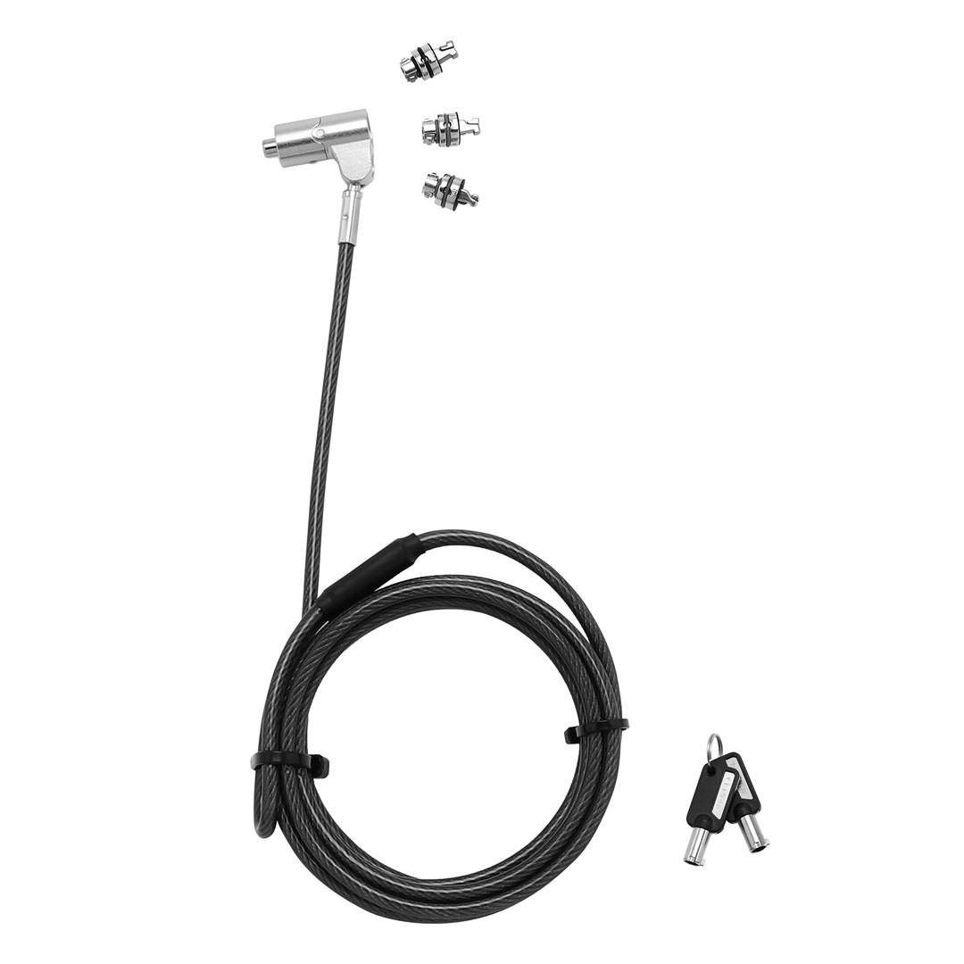Dicota D31699 - Cable antirrobo (Negro, Portátil, De plástico, Acero, PVC, 2 m, 4,4 mm)