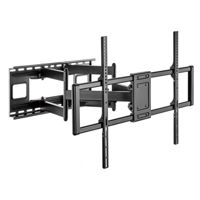 Gembird - Soporte tv pared tv WM-120ST-01 negro para televisor 60 a 120 pulgadas con diseño discreto y montaje seguro