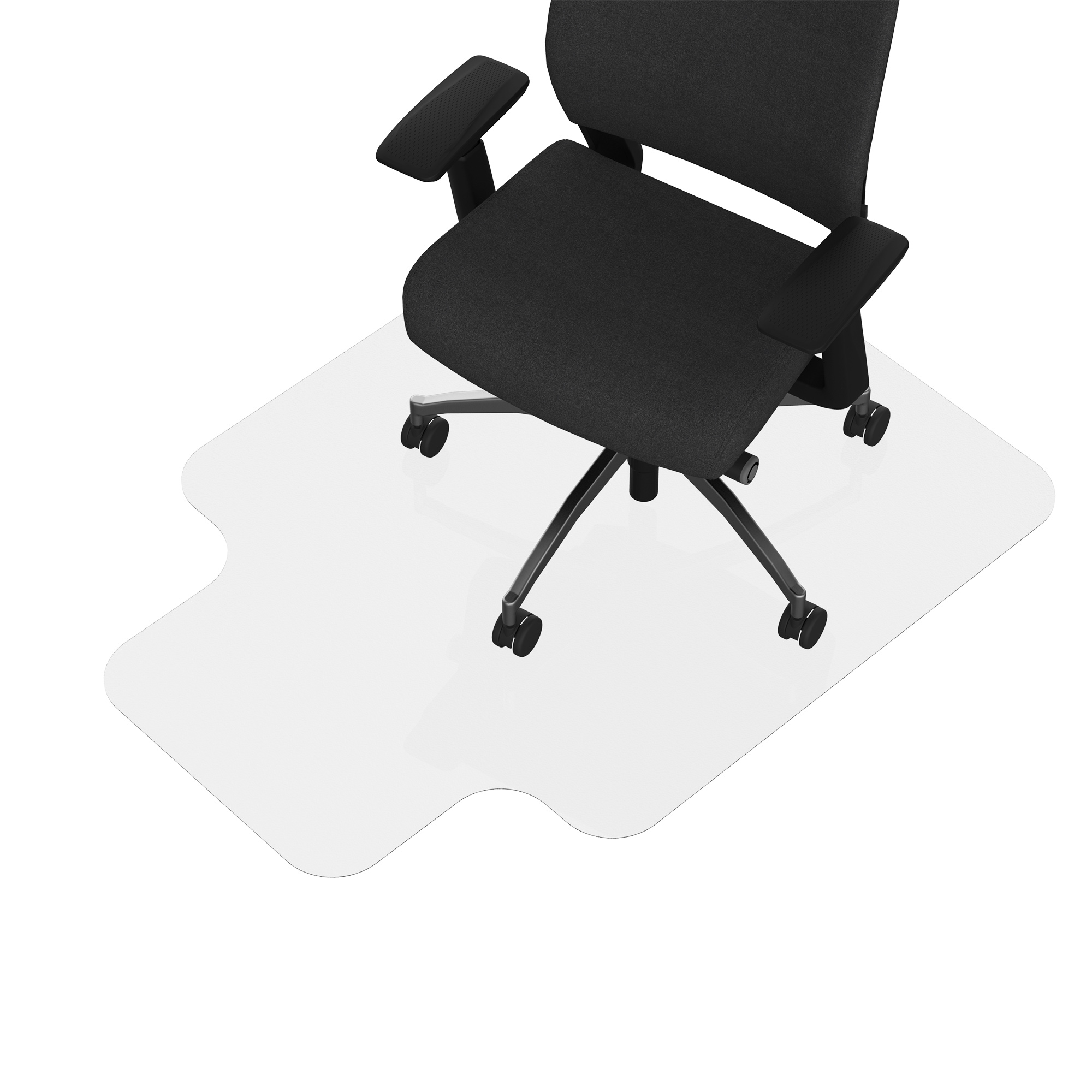 HOMCOM Alfombra Protectora para Silla de Oficina 90x120cm Protector Suelo Enmoquetado (Convexo, Sin picos antideslizantes)