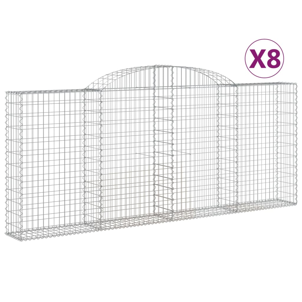 Vidaxl Cestas de Gaviones Arco Hierro 300x30x40/60cm
