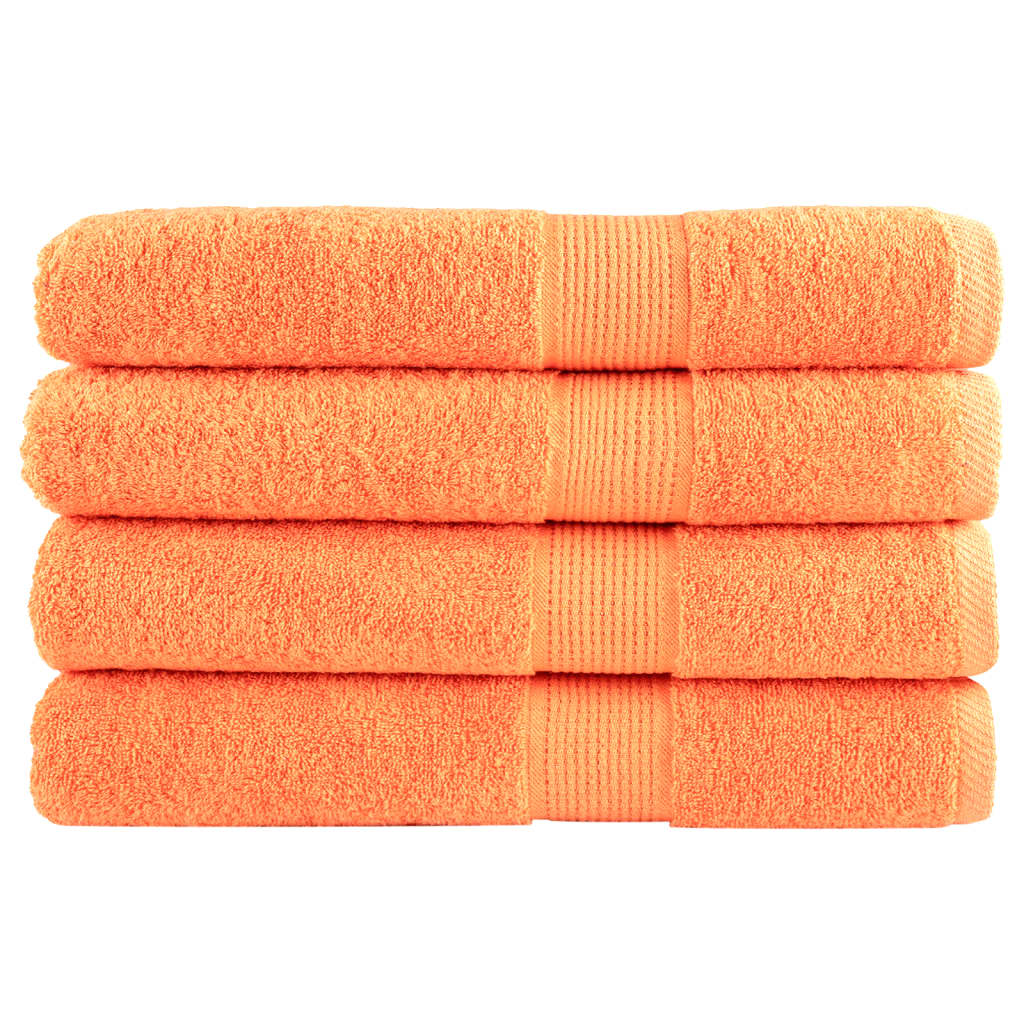 vidaXL Toallas de sauna 4 uds 100% algodón 80x200 cm 600 gsm toalla Color Marrón,  Morado,  orange y mas
