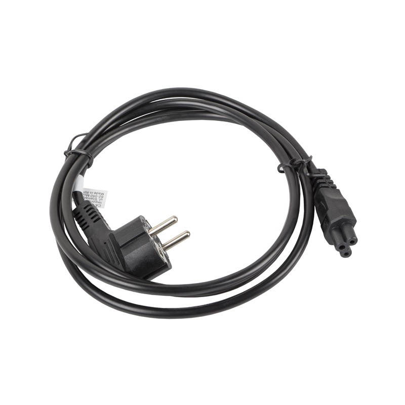 Lanberg - CA-C5CA-11CC-0018-BK cable de transmisión Negro 1,8 m CEE7/7 C5 acoplador CA-C5CA-11CC-0018-BK