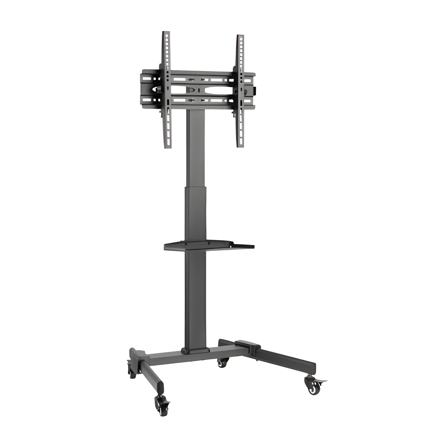 Cromad Soporte de Suelo para TV 32-55 con Ruedas y Bandeja Multiusos
