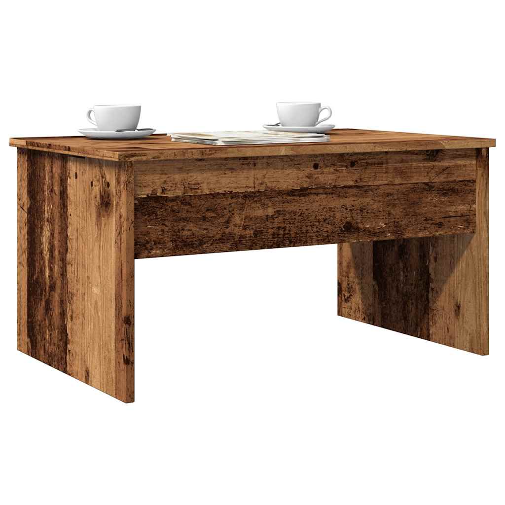vidaXL Mesa de centro madera ingeniería 80x50,5x41,5 cm en color Roble artisan/Madera antigua | estructura resistente ideal para salón dormitorio o estudio