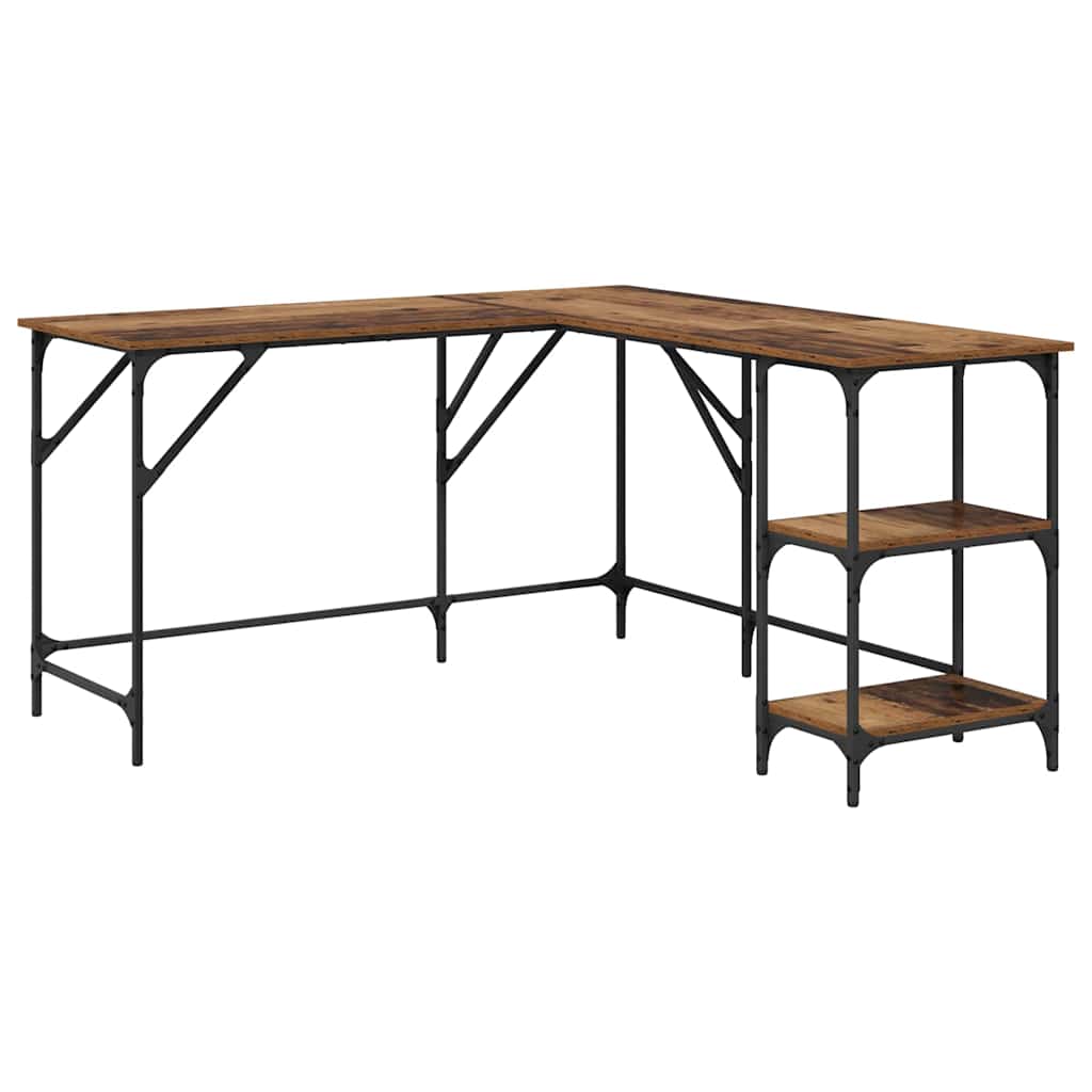 vidaXL Escritorio Madera Vieja 139 x 139 x 75 cm Madera contrachapada