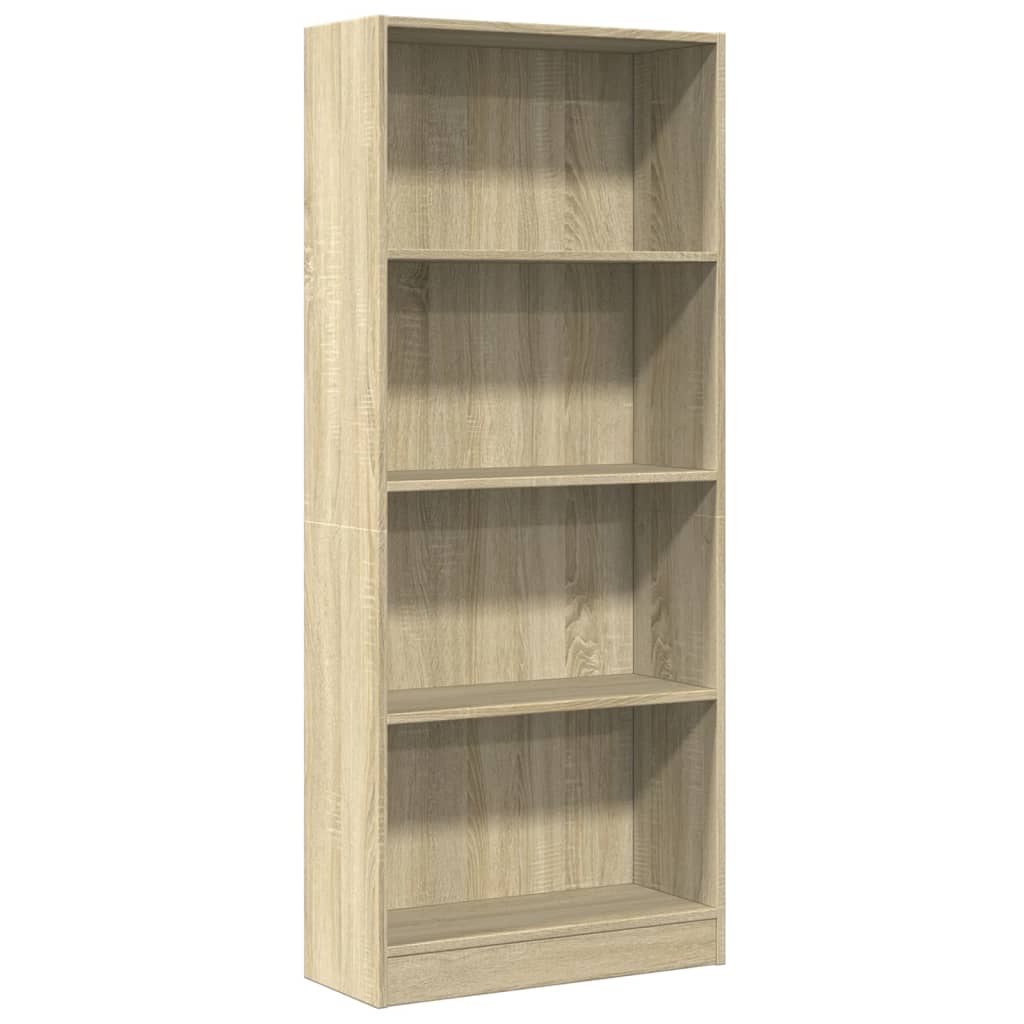 vidaXL Estantería de madera de ingeniería 60x24x143 cm Multicolor