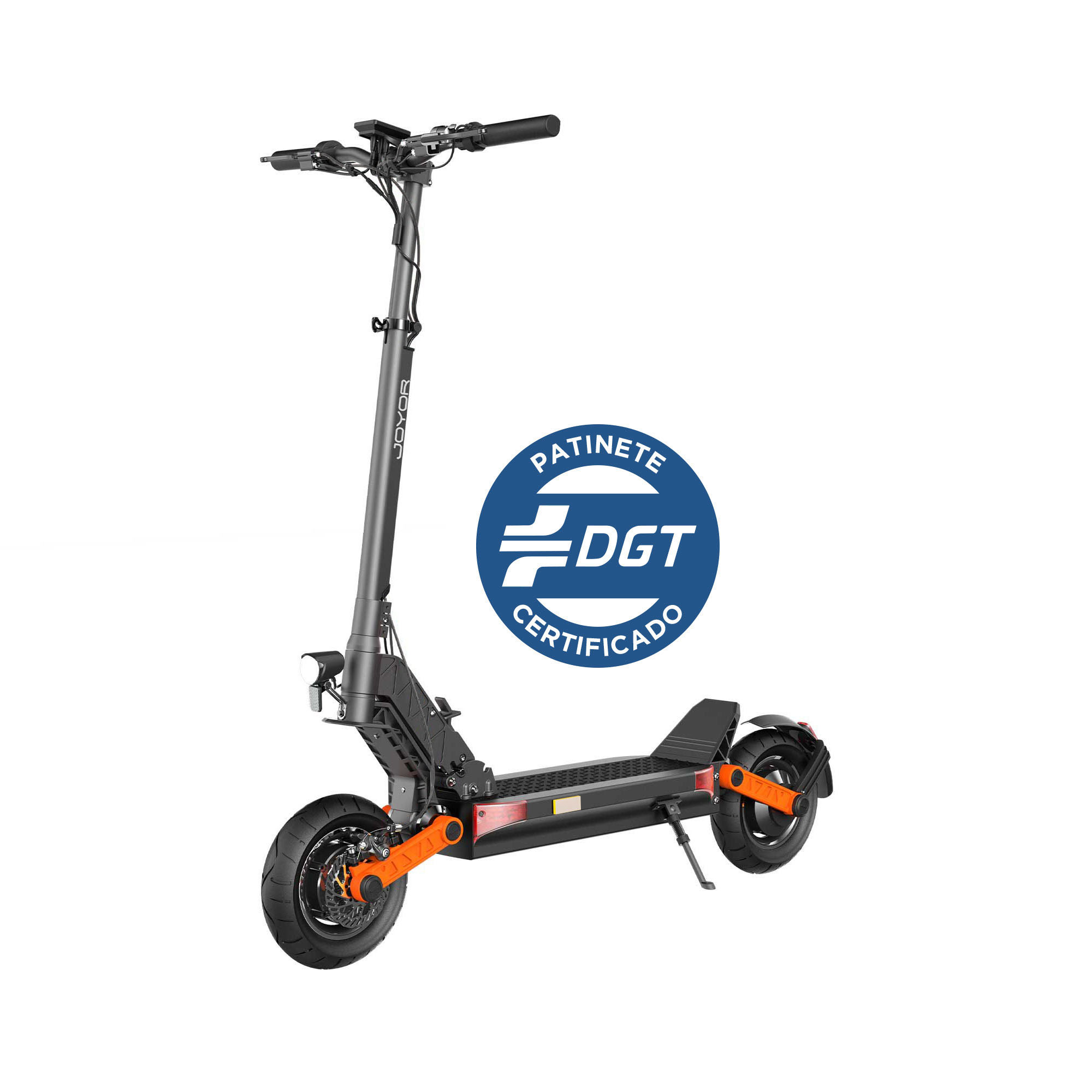 Joyor S-PRO Patinete Eléctrico + Casco - Doble Motor 2x500W con Suspensión y Freno de Disco - Homologado DGT