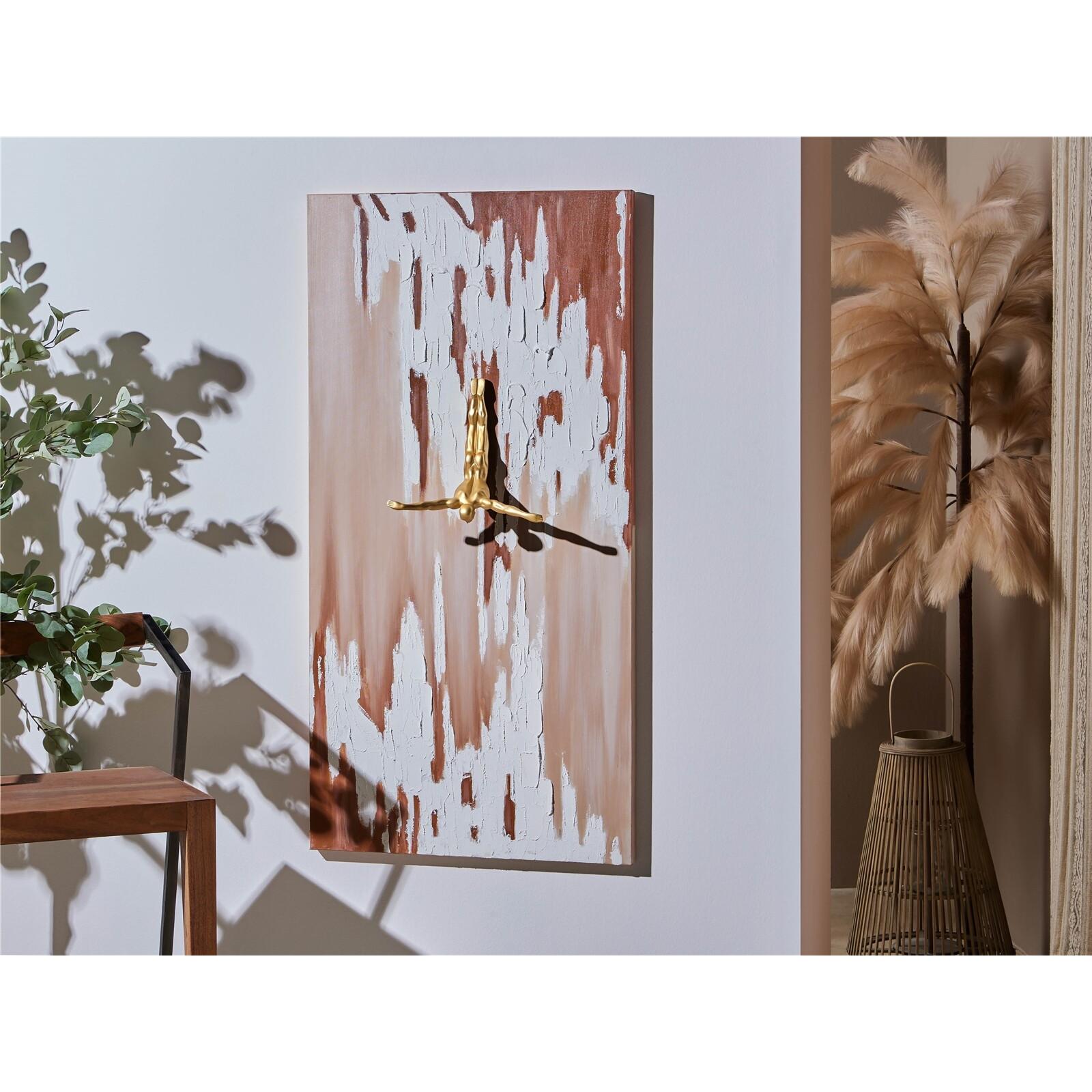 Lienzo abstr. dif. texturas c/ figura oro salto del angel 60x120 cms. 60x9x120 cms. El mejor complemento para tu hogar.
