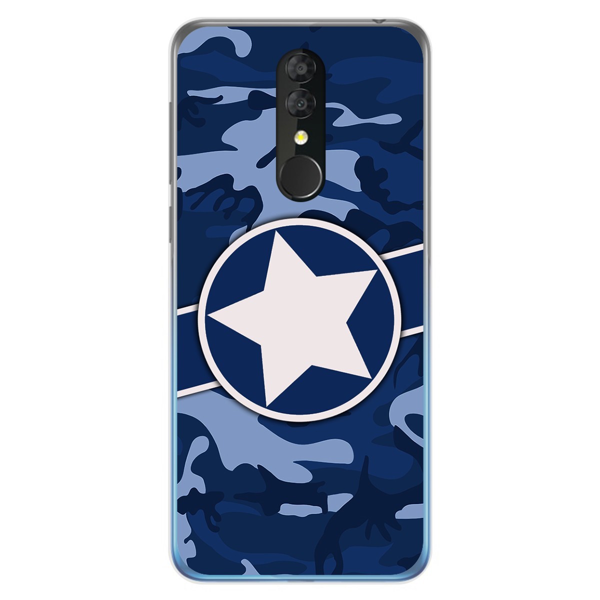 Tumundosmartphone Funda Gel Tpu para Alcatel 3 2019 diseño Camuflaje 03 Dibujos
