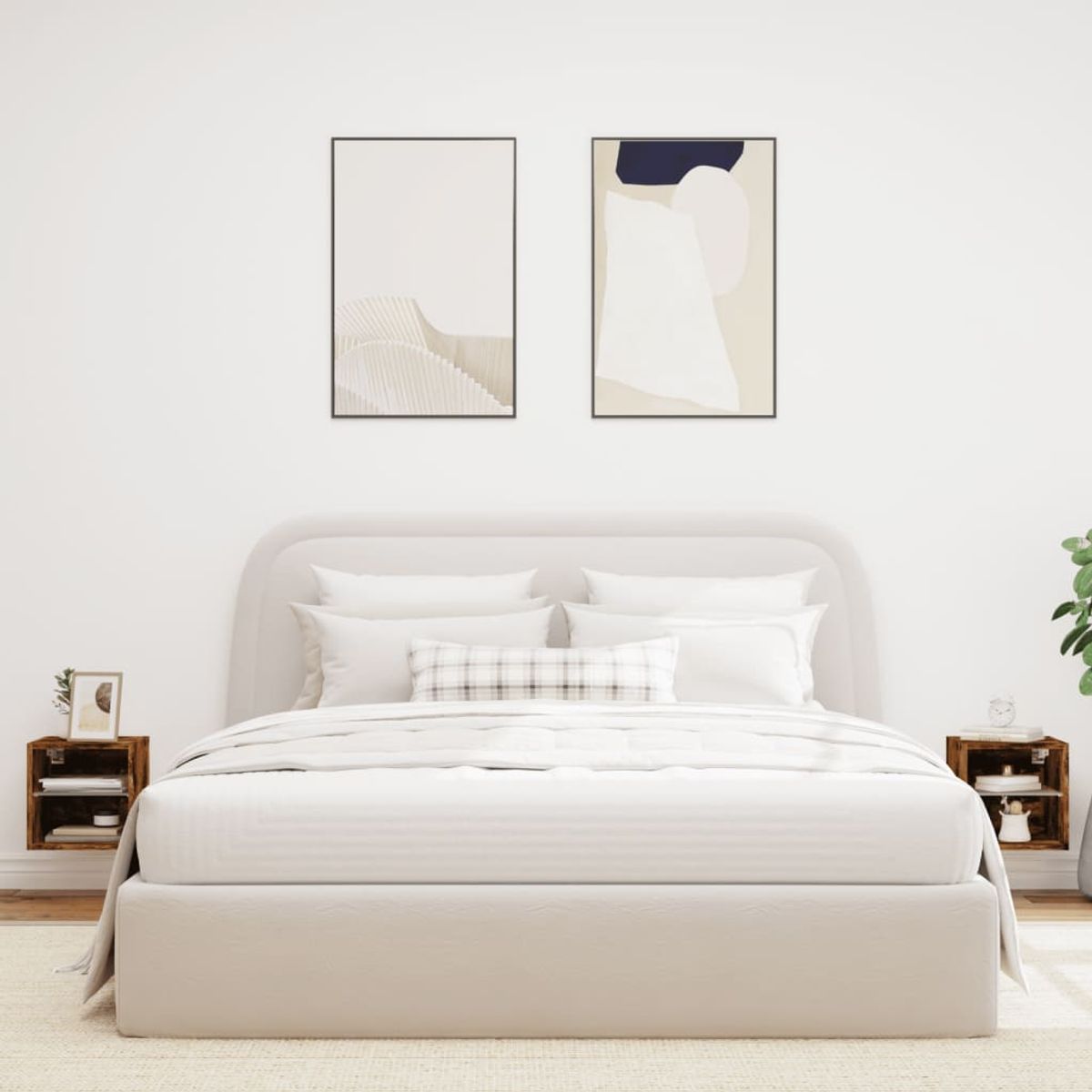 Pack de 2 muebles de TV Vedda de pared con luces LED 30x28,5x30 cm