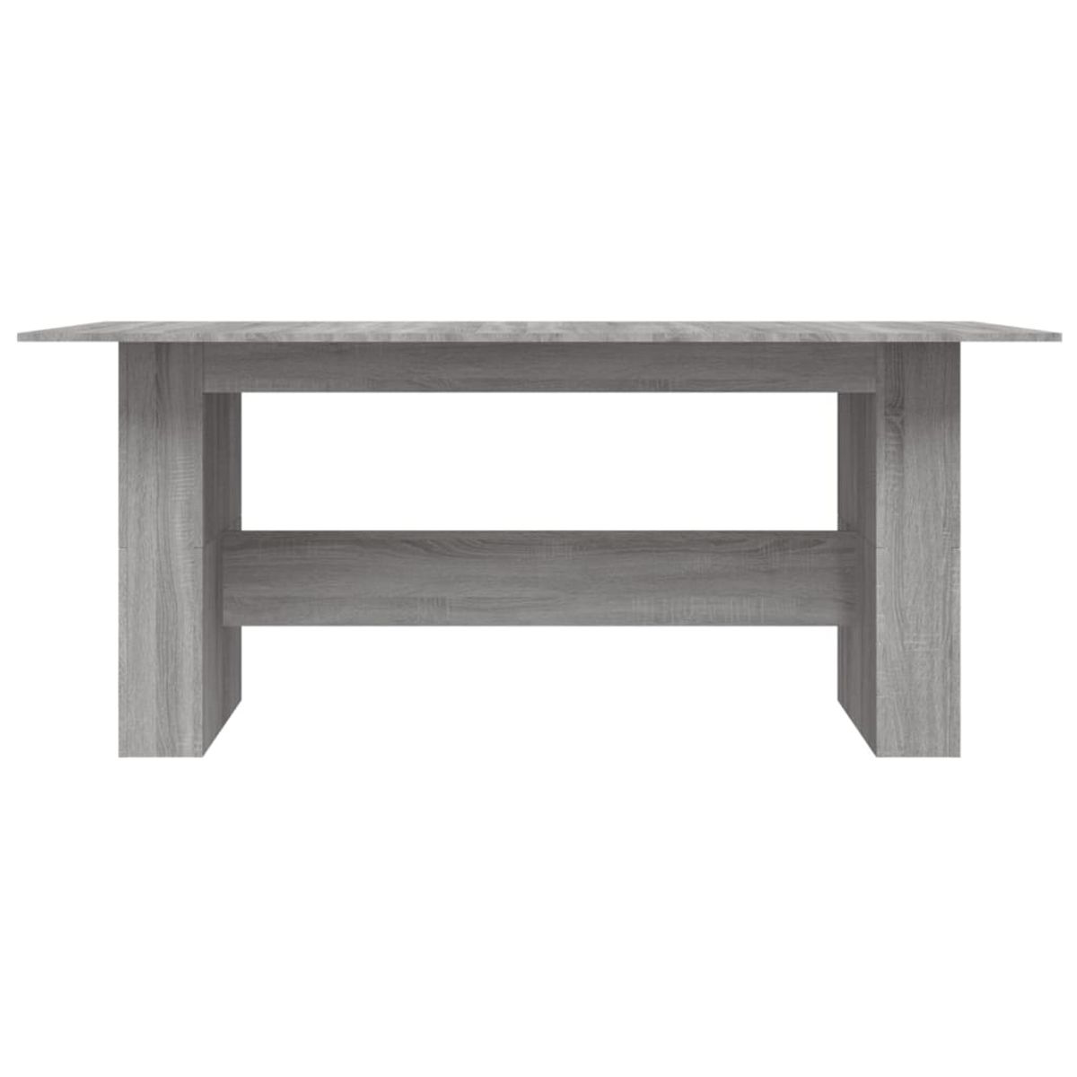 Mesa de comedor Seña rectangular gris 76x180x90 cm