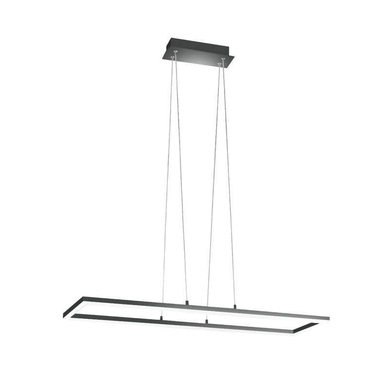 Lámpara de techo colgante Bard Led 52W Antracita 3394-45-282 Fabas Luce