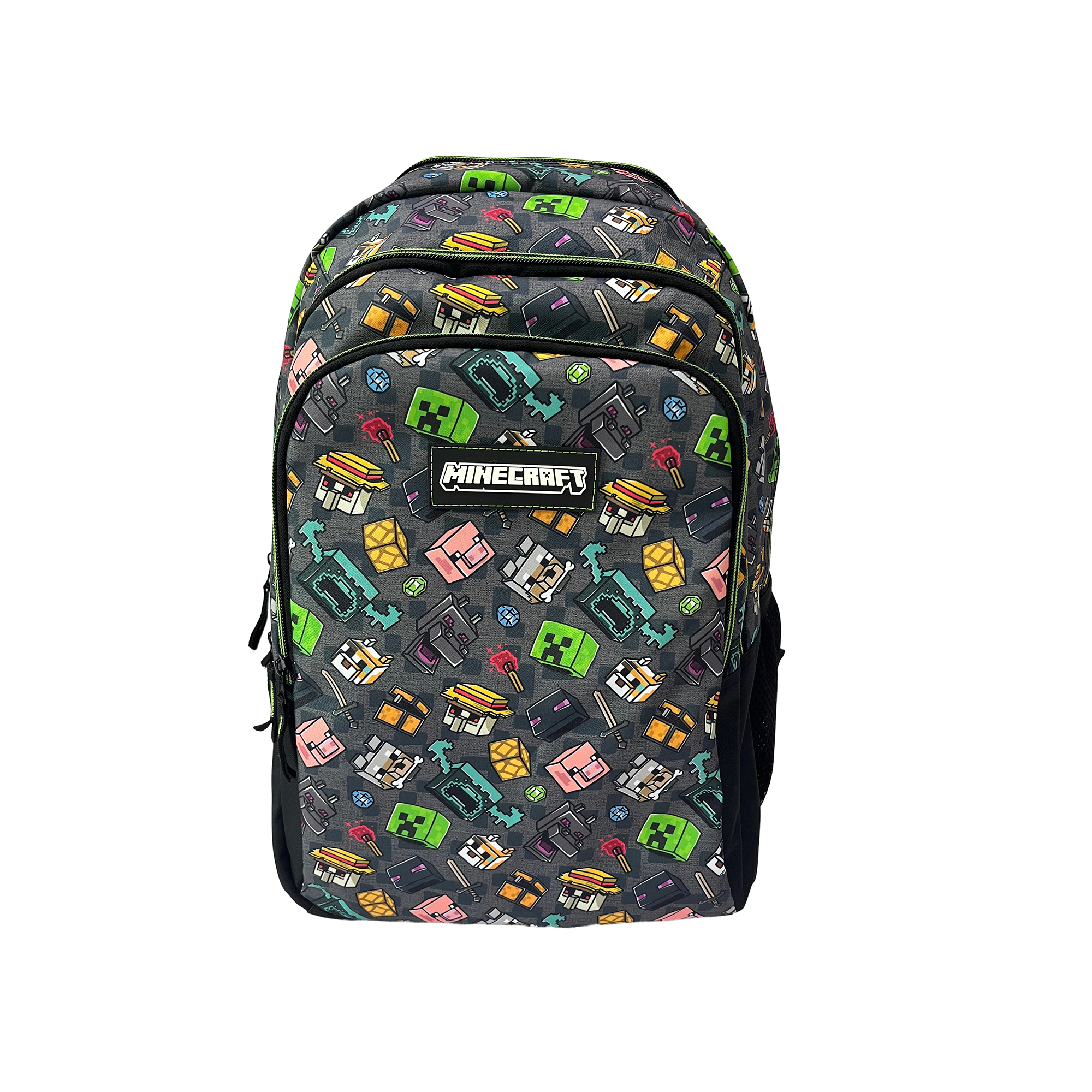 ToyBags Mochila Escolar Minecraft Pixel 25 - Doble Compartimento - Adaptable a Carro - Espaldera Acolchada - Resistente, Espaciosa y Organizada - 44 x 30 x 20 cm