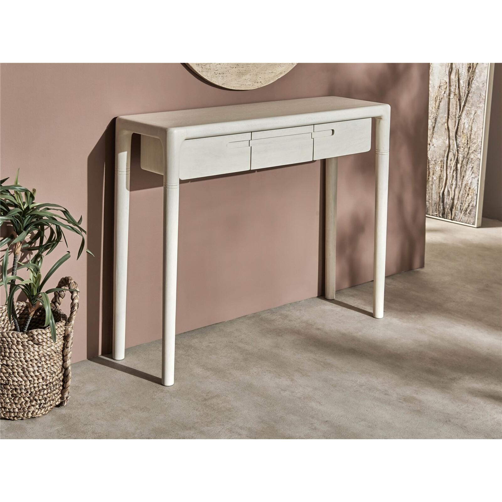 Consola ares mango blanco 100x30x76 cms. 100x30x76 cms. El mejor complemento para tu hogar.