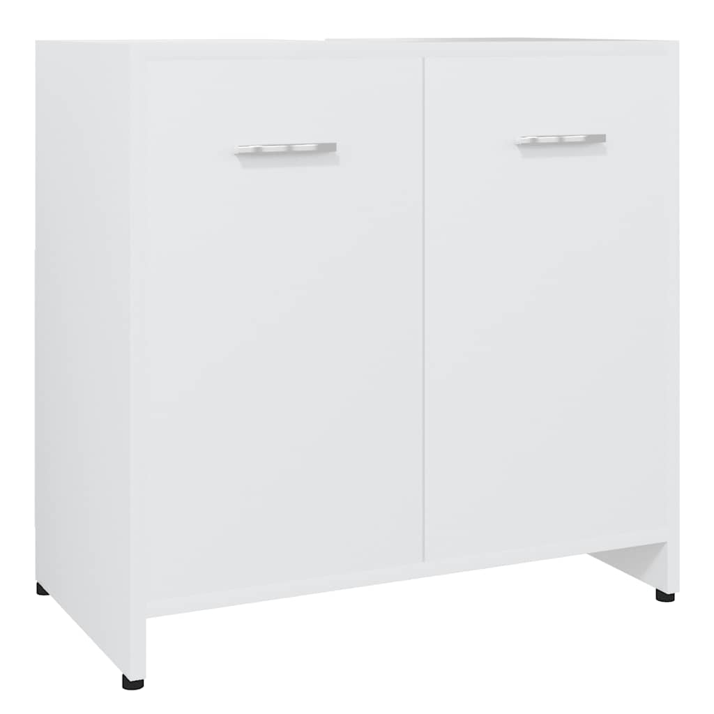 vidaXL Armario de baño madera contrachapada 60x33x60 cm en color Gris sonoma/Blanco brillante/Negro y más | almacenamiento funcional diseño moderno para baño dormitorio sala