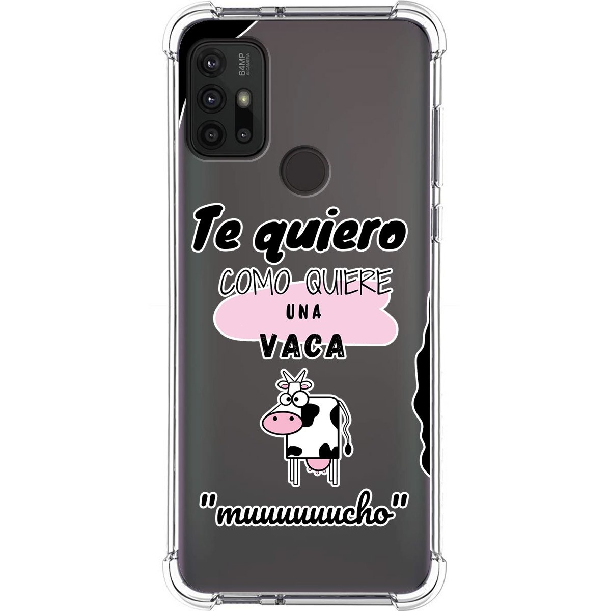 Tumundosmartphone Funda Silicona Antigolpes para Motorola Moto G10 / G20 / G30 diseño Vaca Dibujos