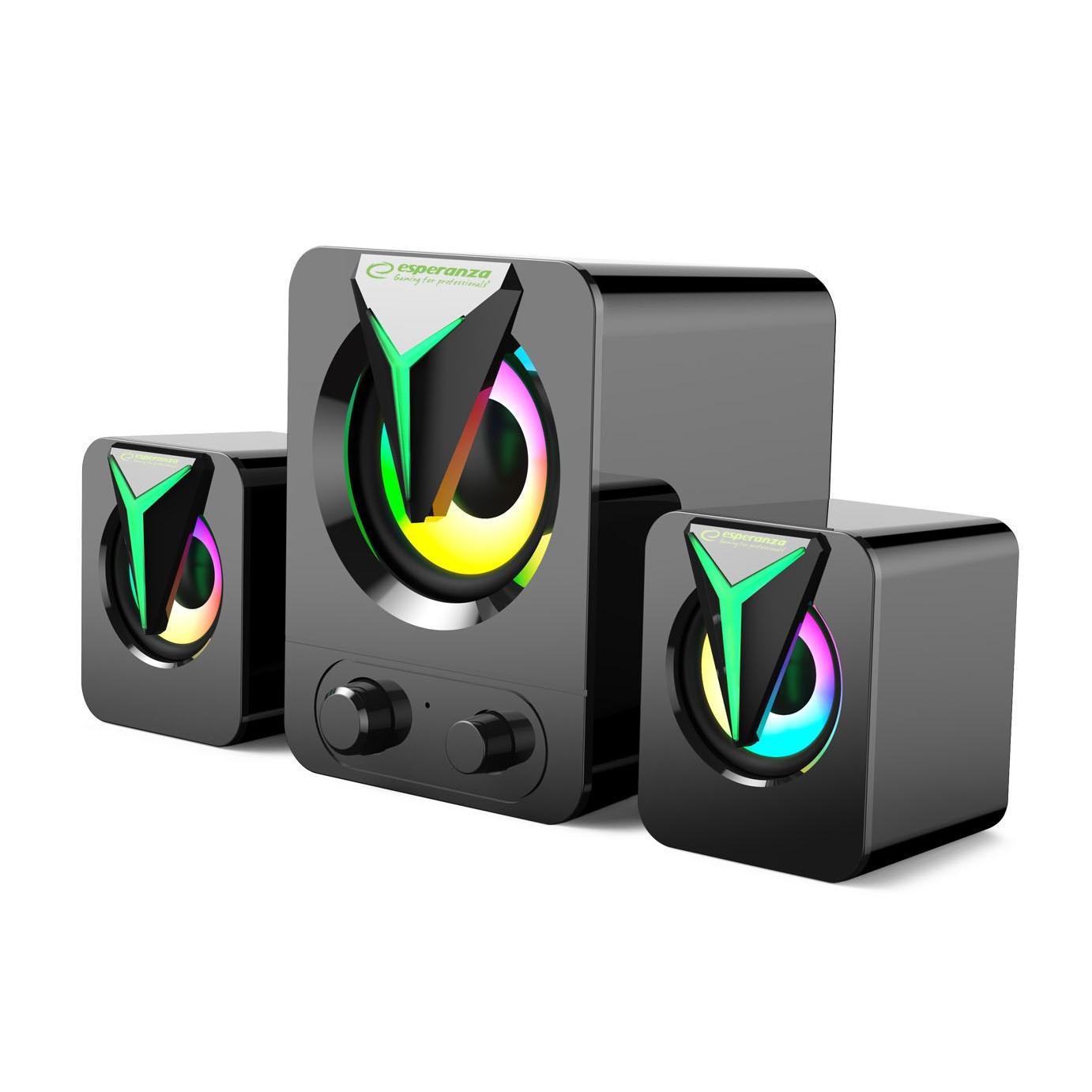 Hope egs107 2.1 USB led speakers 5 W Black