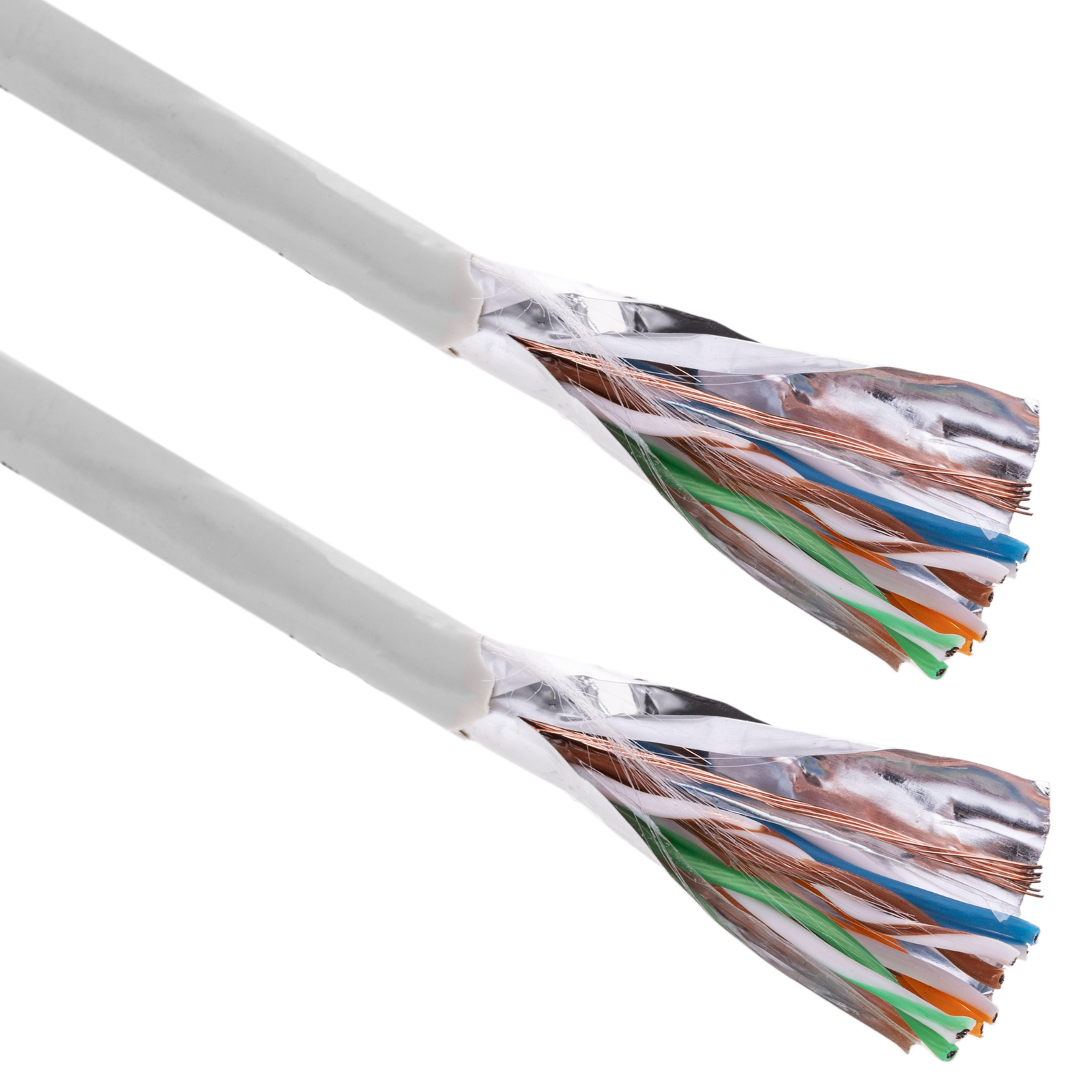 Bobina de cable de red ethernet Cat. 5e FTP de 100 m flexible de color gris - BeMatik