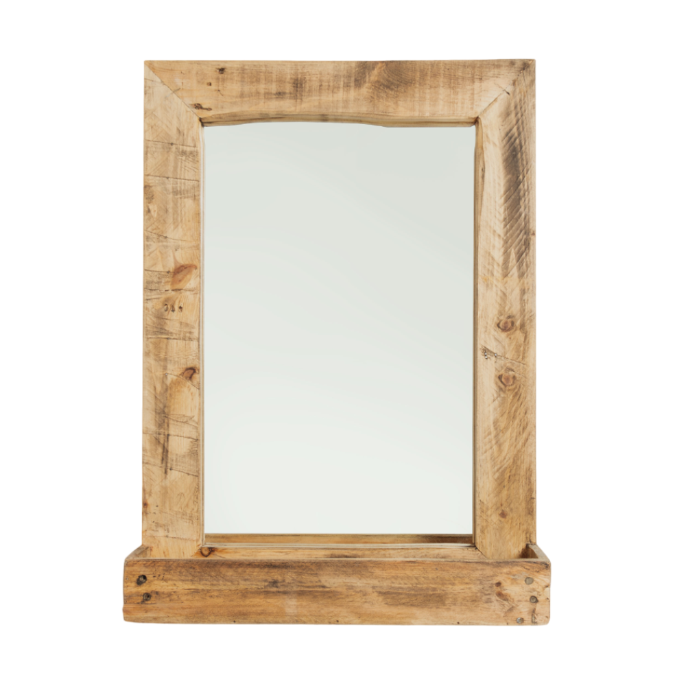 Espejo de madera de pino en color natural Montessori MIRROR