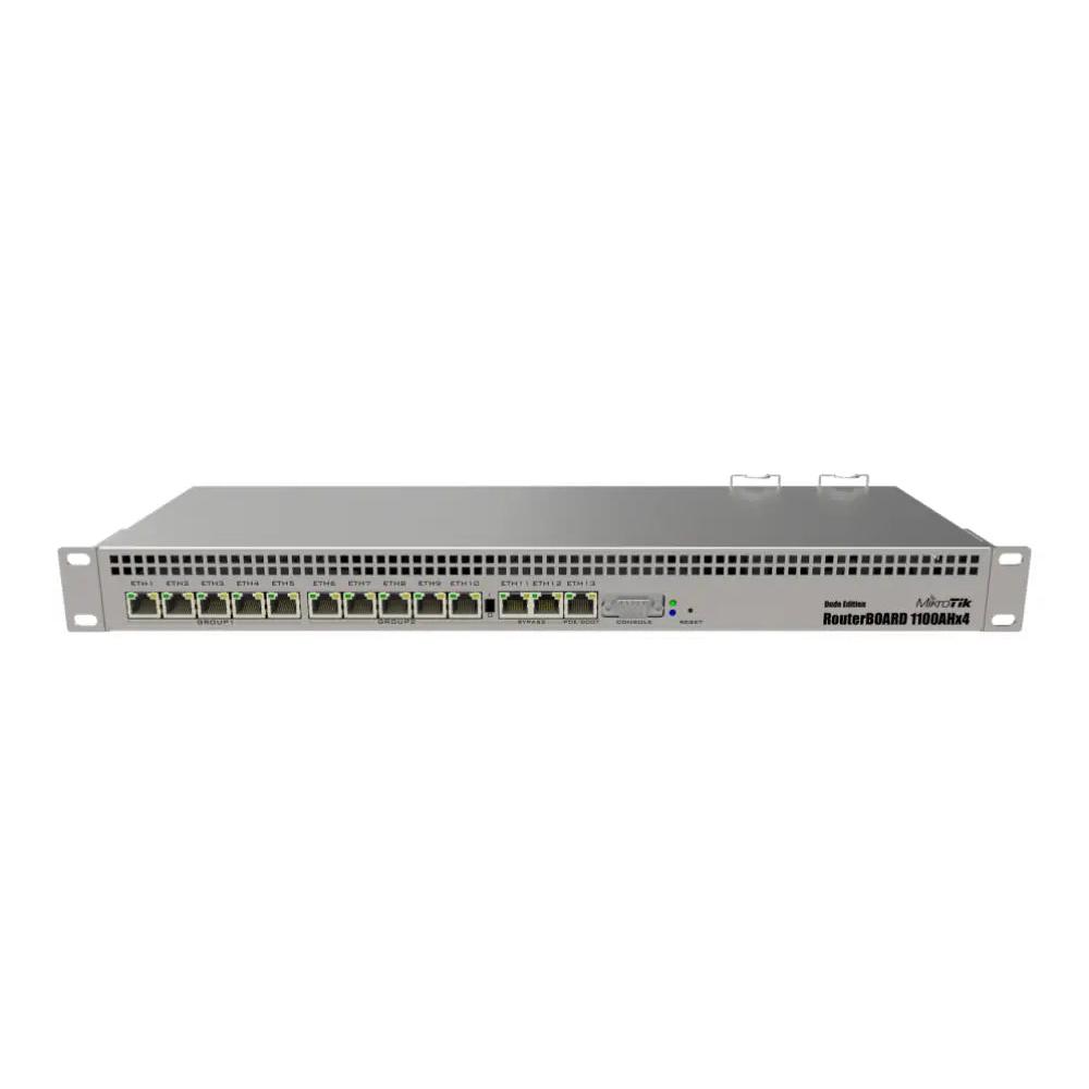 Mikrotik RB1100AHx4 Router Industrial para Rack Gigabit Ethernet 1U 13 Puertos