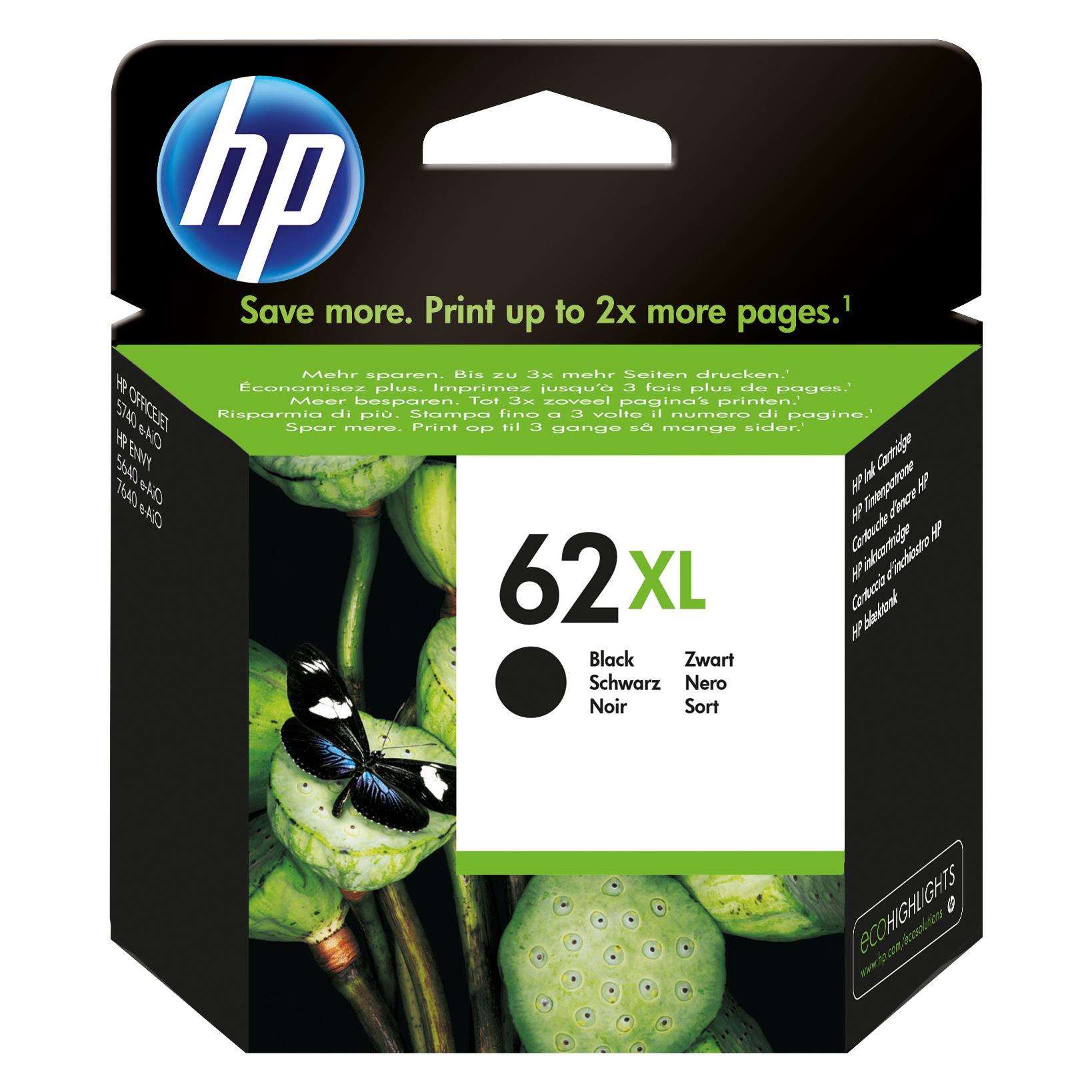 HP 62XL Cartucho Negro Original