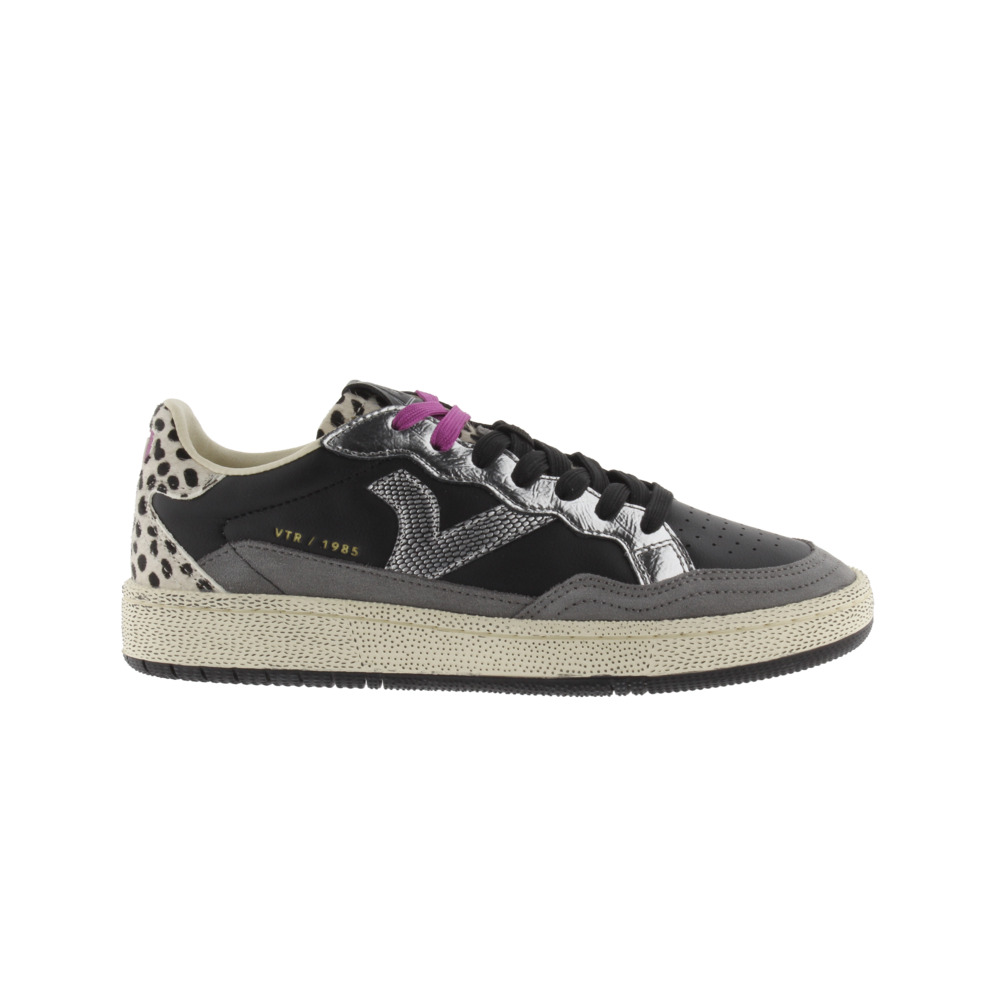 Victoria 1985 SMASH Zapatillas de piel con piezas animal print y metalizadas 8806114