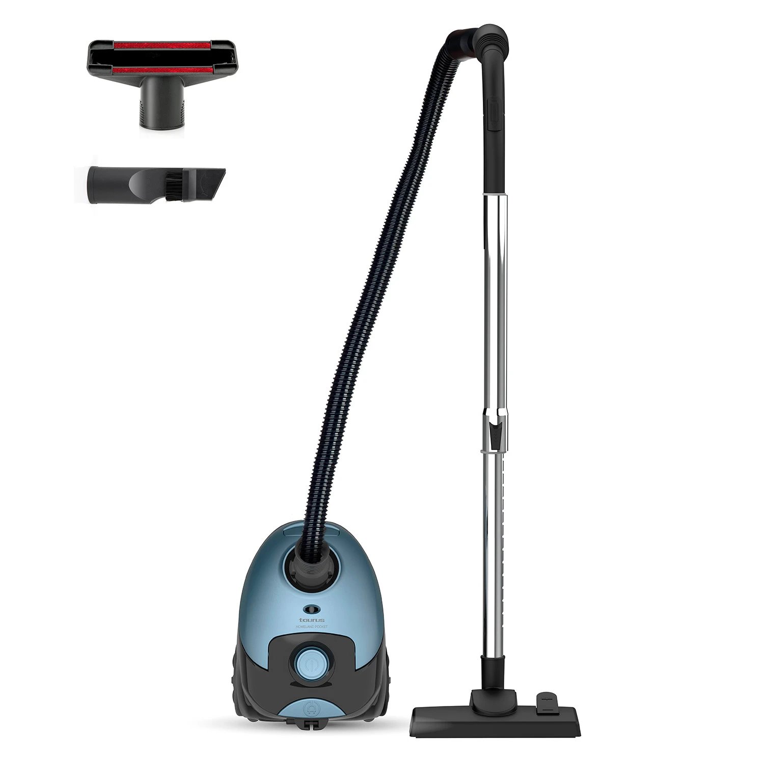 Aspirador trineo TAURUS Homeland Pocket  | Con bolsa, 700W, 7,6cm Radio, 948213000, Negro, Gris