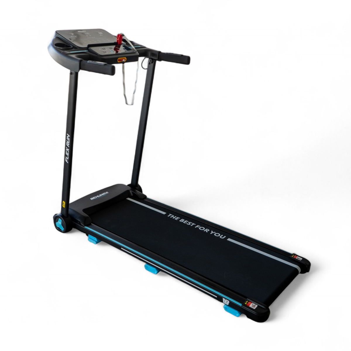 BEHUMAX - Cinta de correr Flex Run plegable con altavoz Bluetooth e inclinación manual 2 niveles pantalla LED velocidad 1-14 km/h