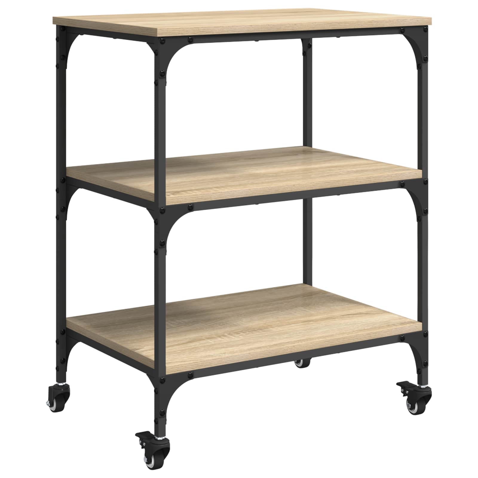 vidaXL Carro de Cocina Roble Sonoma 60 x 41 x 76 cm