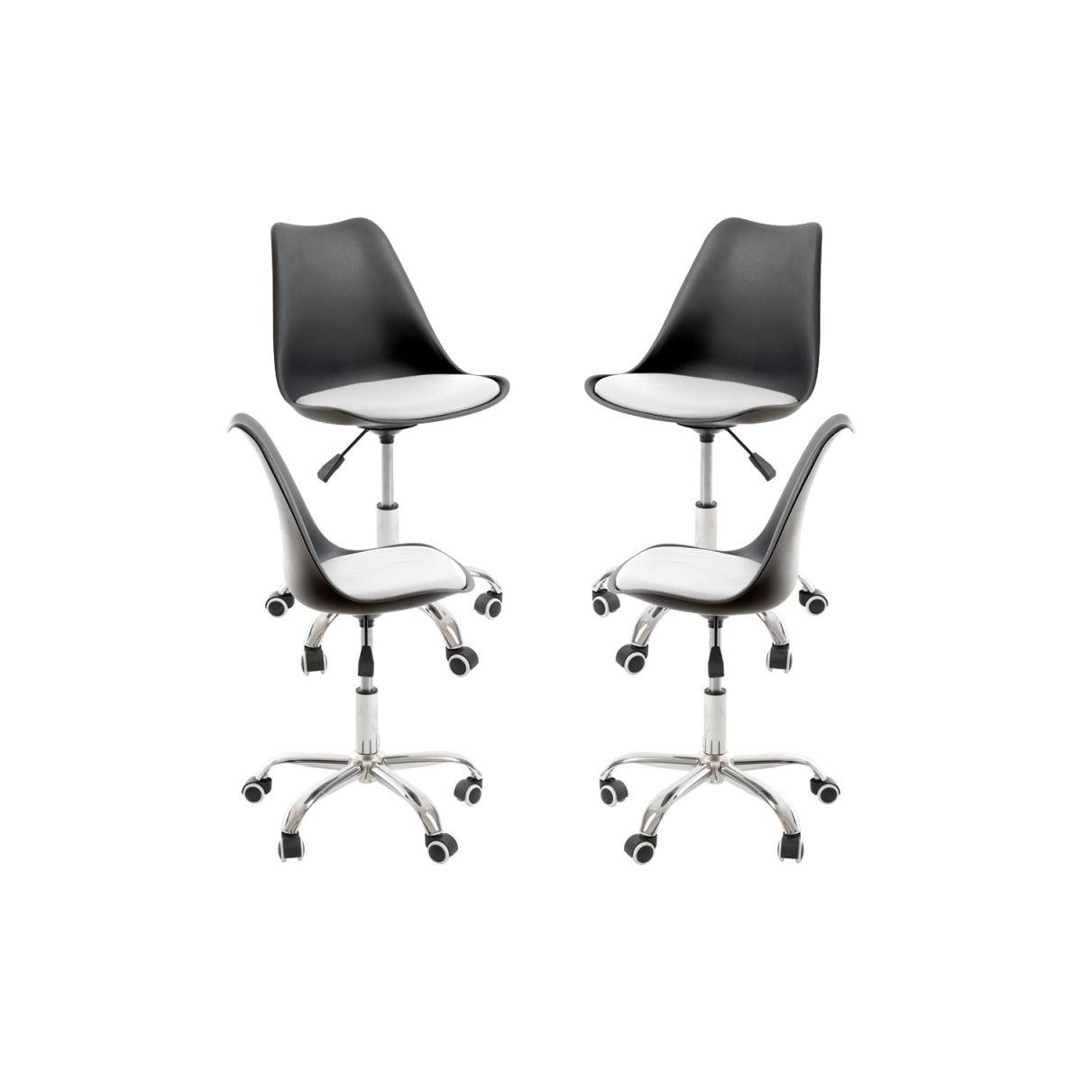 Regalos Miguel - Packs Sillas - Pack 4 Sillas Neo - Negro y Blanco