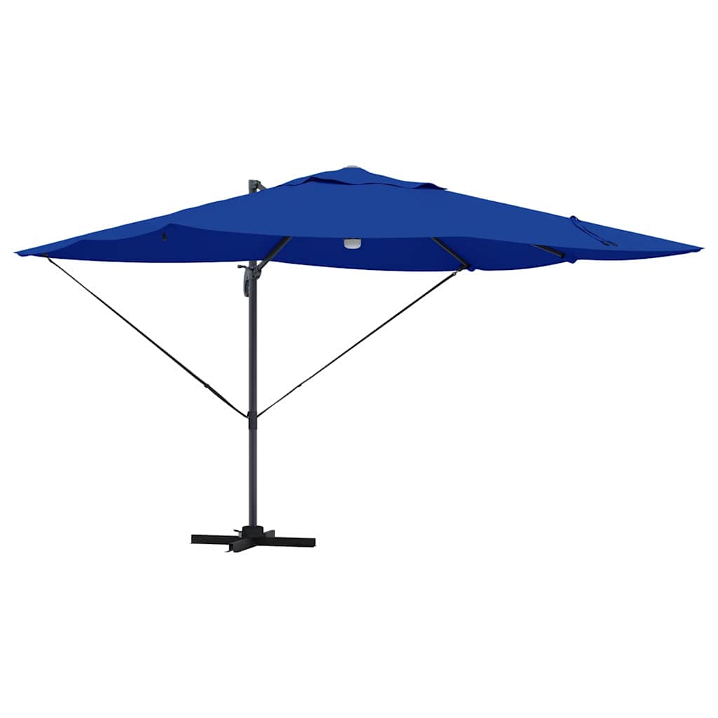 vidaXL Sombrilla Azul azur 351 x 250 x 253 cm Poliéster y Aluminio