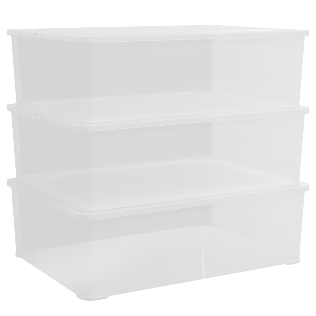 vidaXL Cajas de Almacenaje Apilables Contenedores de Juguetes (3 unidades)Plástico Capacidad 10 l, 25 l