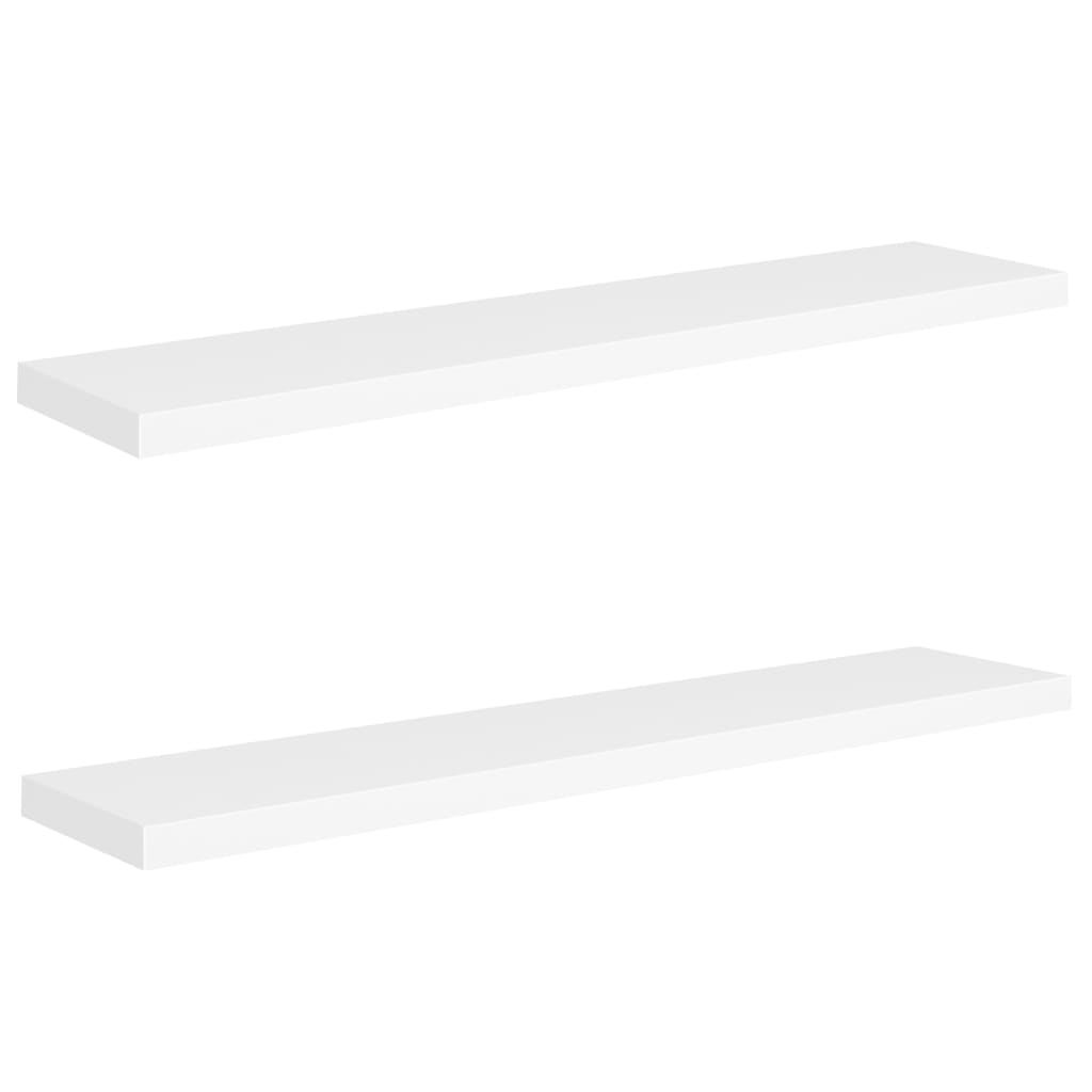 vidaXL Estante flotante pared 2 uds MDF 120x23,5x3,8 cm Blanco brillante, negro brillante, gris brillante Mueble Almacenaje Estantería para Oficina, Estudio, Dormitorio Estantería/Librería/ mueble de Almacenamiento
