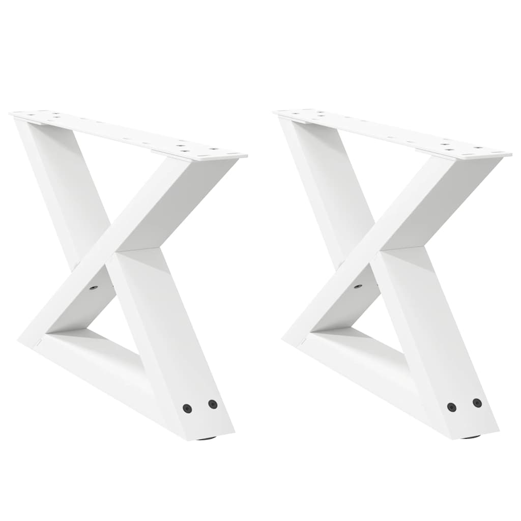 vidaXL Patas para mesa de centro (2 unidades) 50 x (30-31,3) cm, acero