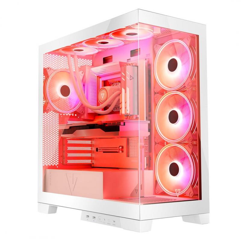 MODECOM Caja de ordenador Volcano SPACE APEX ARGB MIDI USB 3.0 X 2 CYPE-C blanco