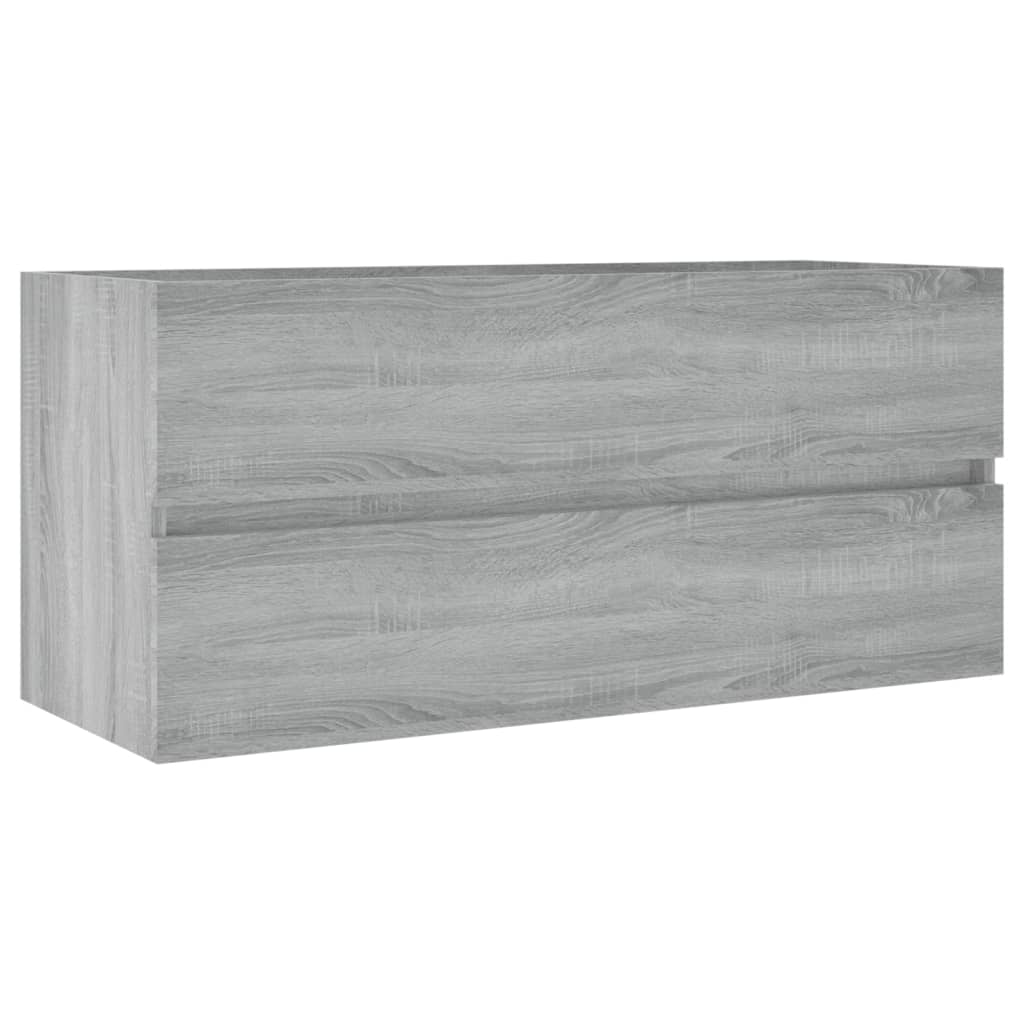 vidaXL Armario para lavabo contrachapada 100x38,5x45 cm en color Gris hormigón/Roble ahumado/Marrón roble y más | almacenamiento funcional diseño moderno para baño dormitorio sala