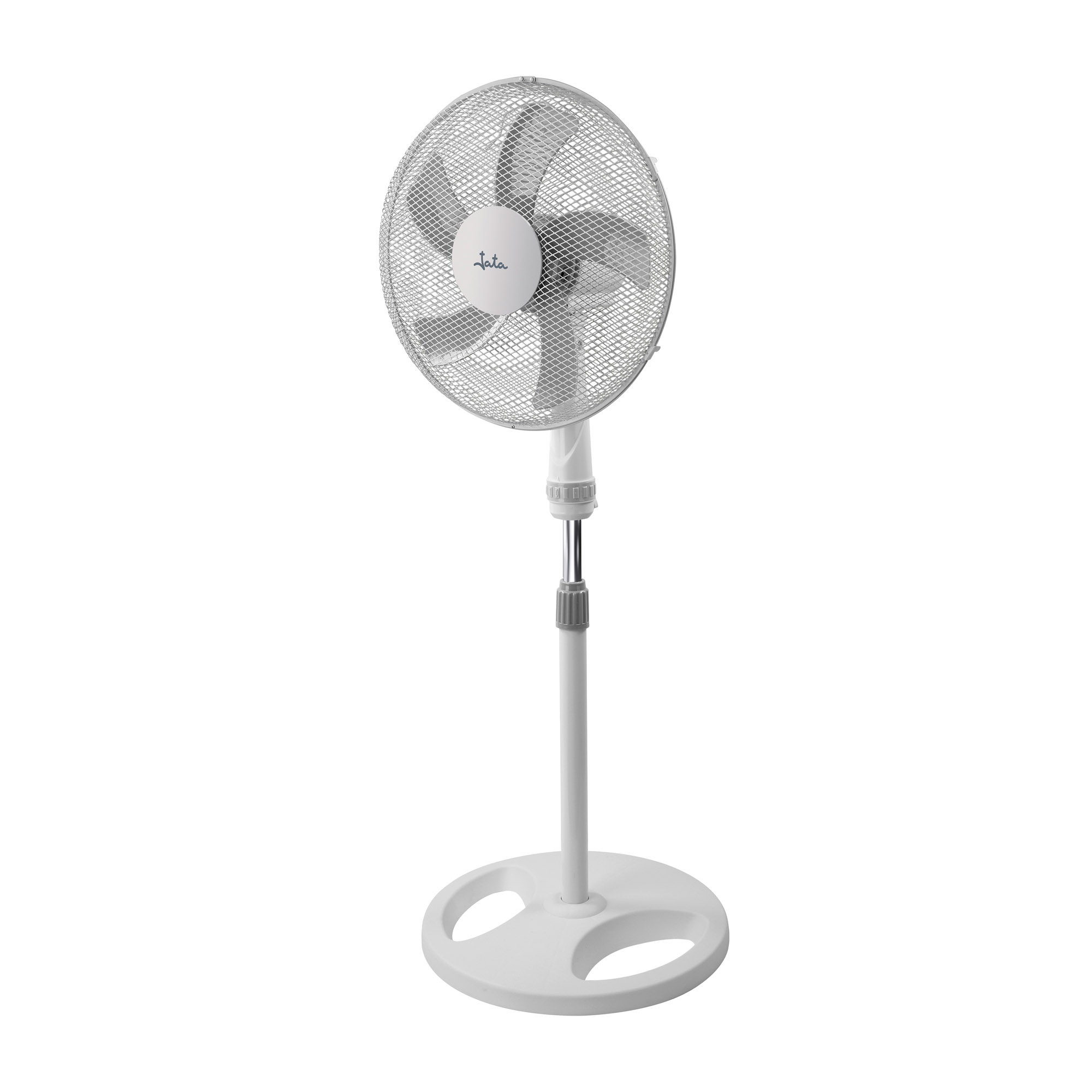 Jata Ventilador de Pie, 50 W, 5 Aspas de 43 cm de diámetro, Oscilante, 3 Velocidades, Altura Ajustable 130 cm, Silencioso - JVVP3050