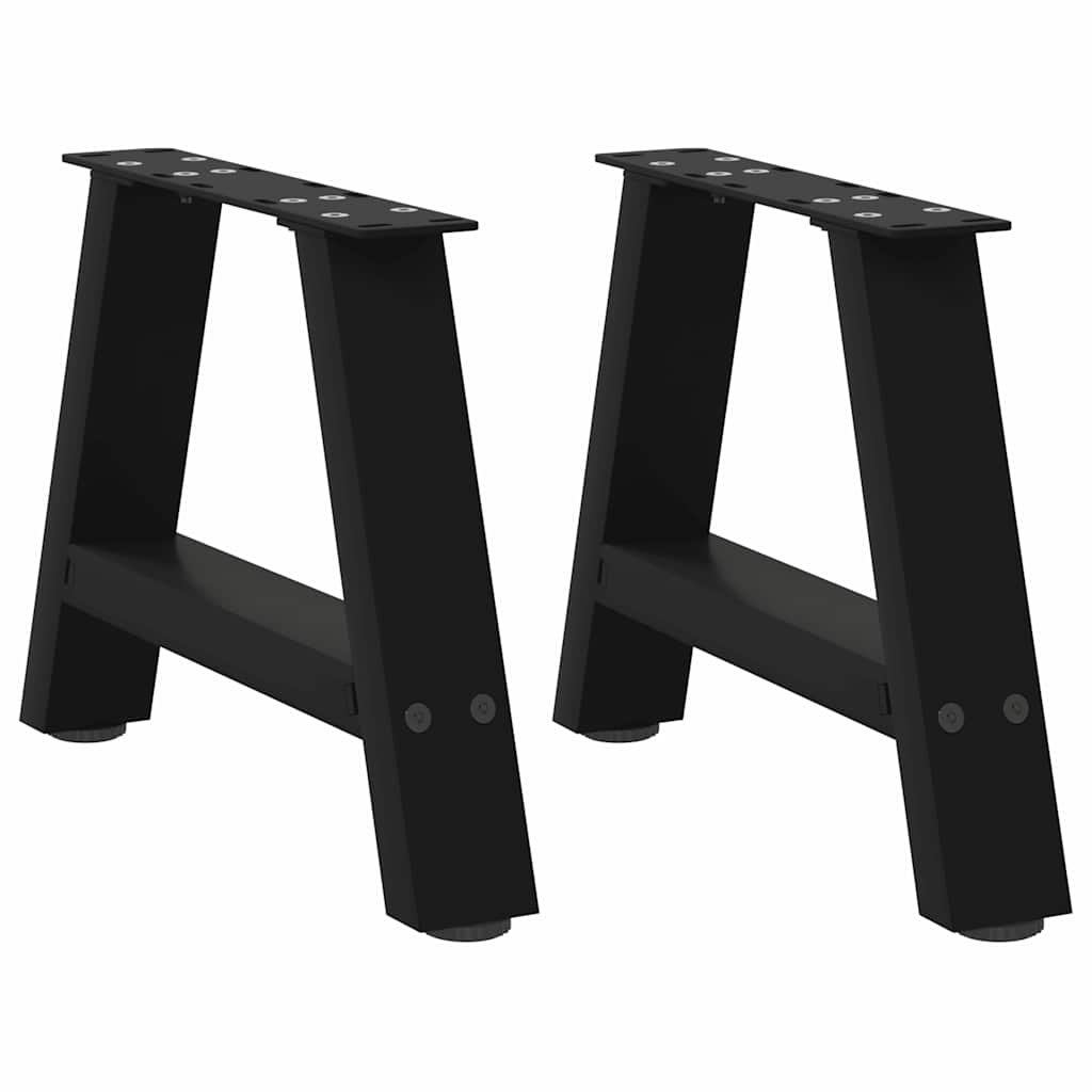 vidaXL Patas para mesa de centro en forma de A (2 unidades) 50 x (30-31) cm, acero