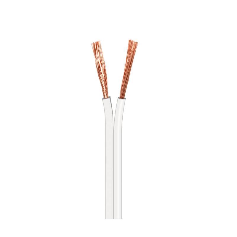 Goobay Bobina Cable Paralelo 2x0,75mm Blanco CCA Rollo de 25m Altavoz