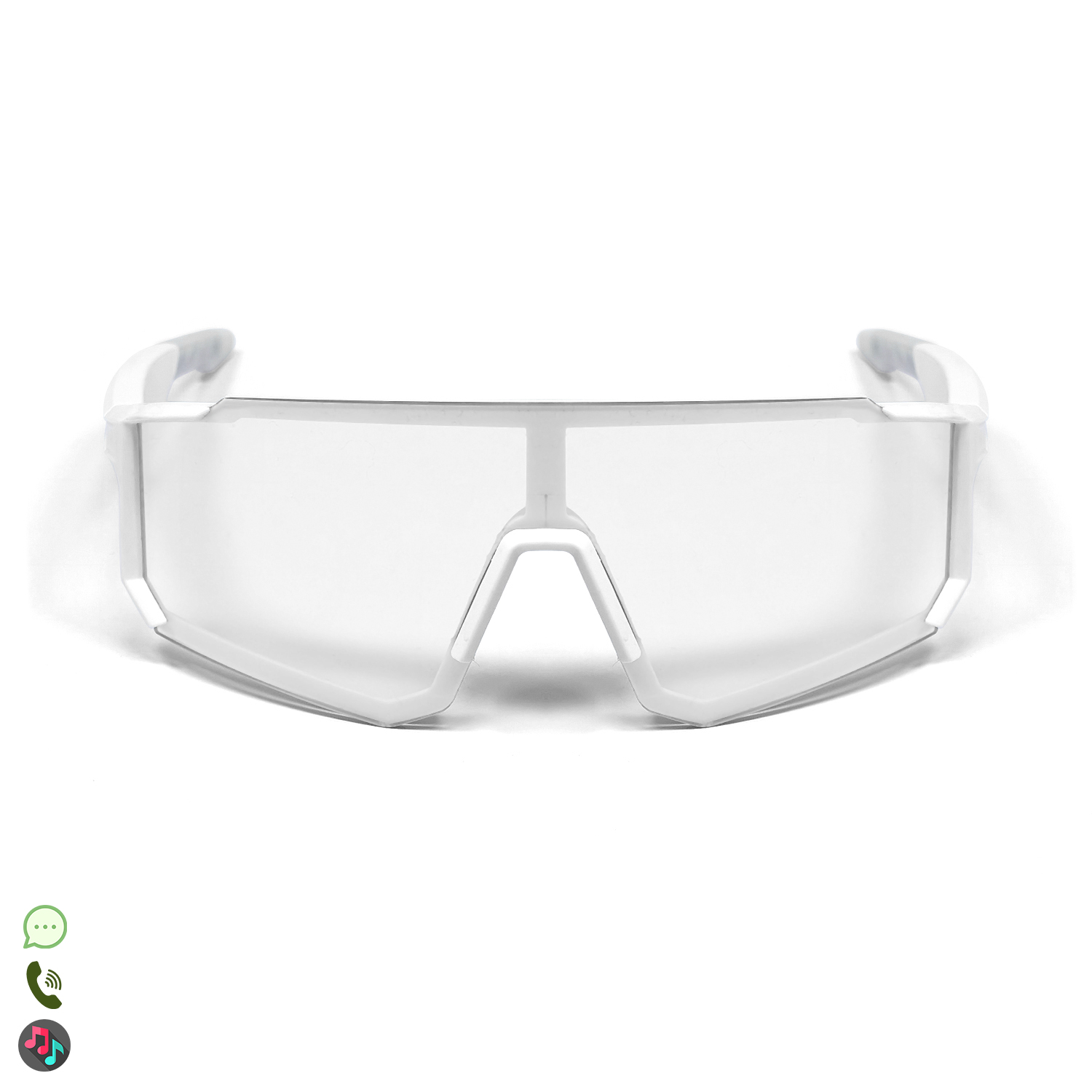 DAM Gafas deportivas inteligentes QY01, llamada bluetooth, asistente de voz, control remoto de la cámara. 15x17x5,5 Cm.