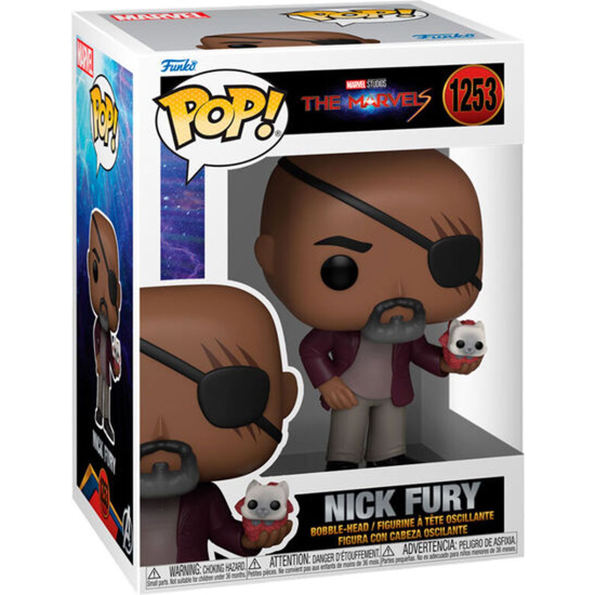 Funko - Figura Pop Marvel The Marvels Nick Fury - Funko Pop Coleccionable De Edición Limitada - Funko Pop Diseño Detallado Y Realista - Funko Pop Ideal Para Regalo - Funko Pop Gran Variedad De Personajes