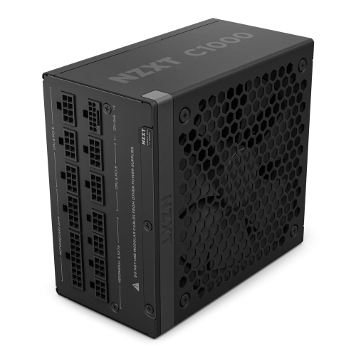 NZXT C1000 Gold ATX 3.1 - Fuente de alimentación para PC Gaming Totalmente Modular de bajo Ruido - 1000 W - 80 Plus Gold - Conector 2×6 de 12 V - Condensadores 100% japoneses - Negra